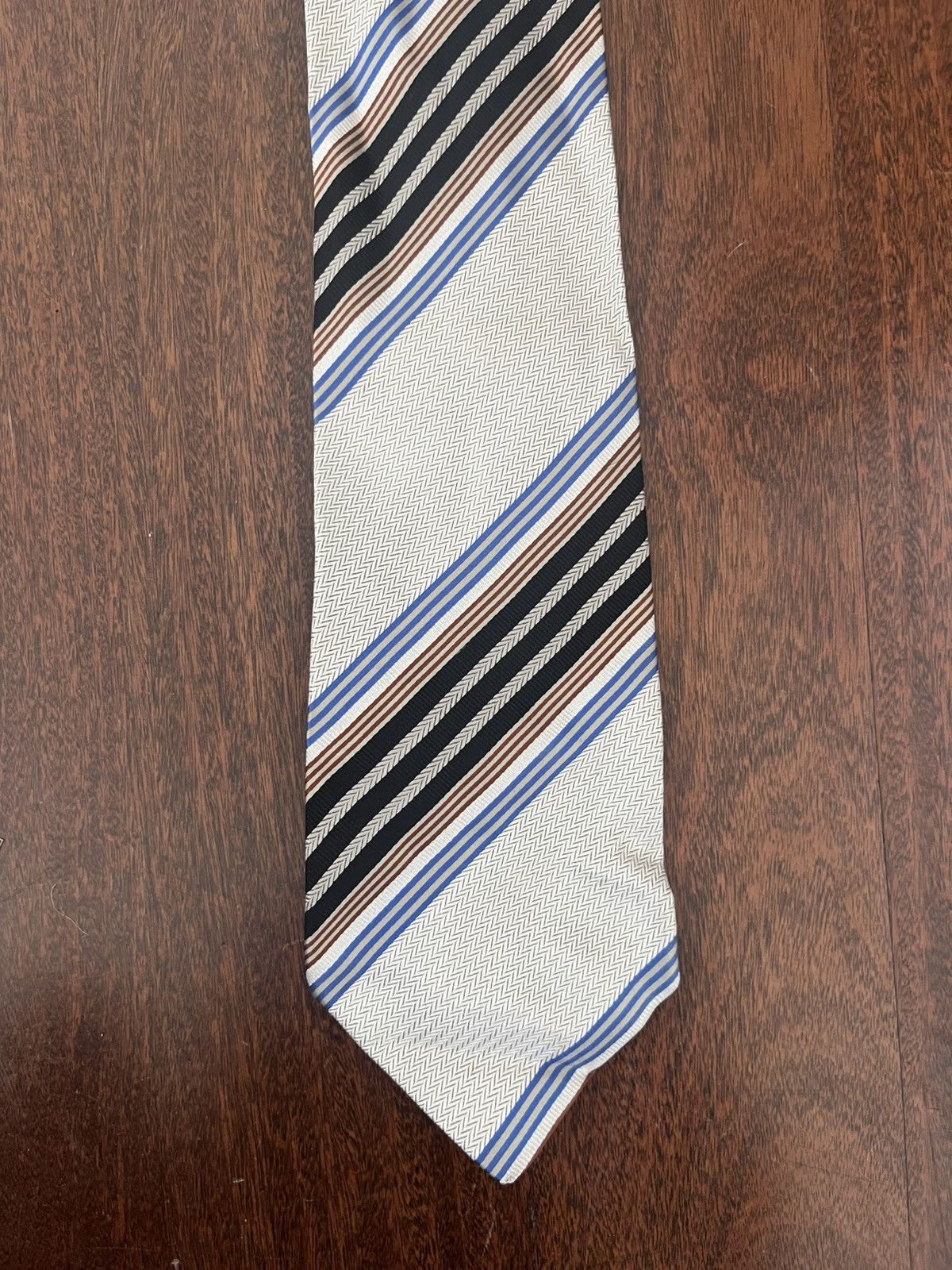 Designer × Gianfranco Ferre Gianfranco Ferre Silk Striped Tie Size ONE SIZE - 1 Thumbnail