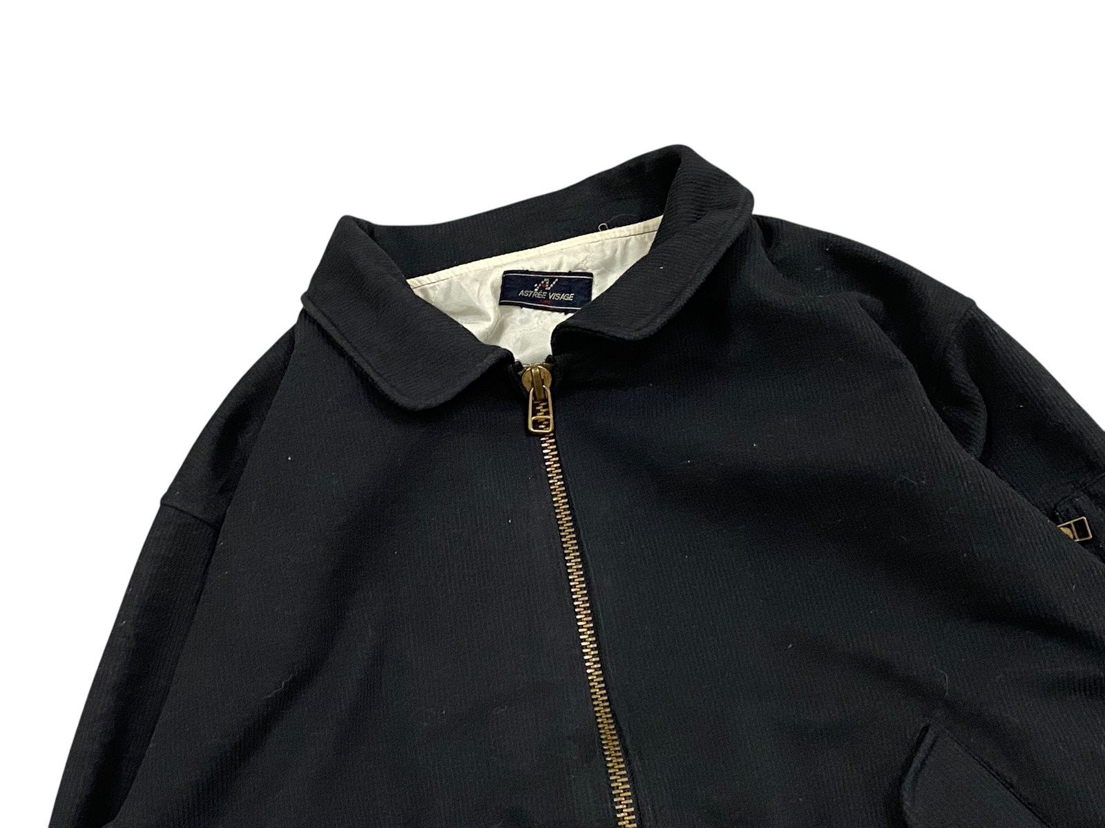 Japanese Brand Astrée Visage 1997 Black Bomber Jacket – Embroidered Crest Size US L / EU 52-54 / 3 - 5 Thumbnail