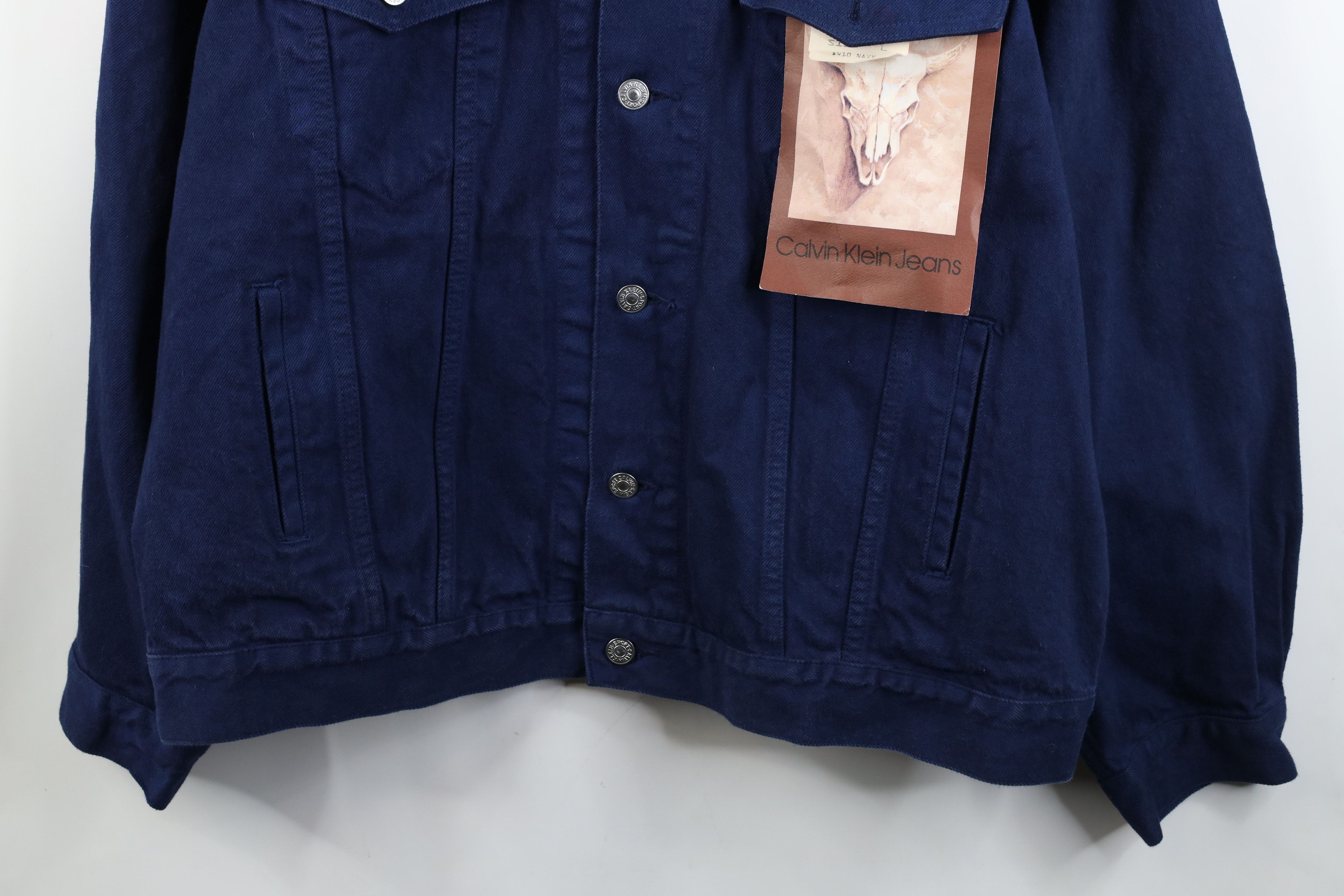 Calvin Klein Deadstock Vintage 90s Calvin Klein Jacket Navy Blue USA Size US L / EU 52-54 / 3 - 3 Thumbnail