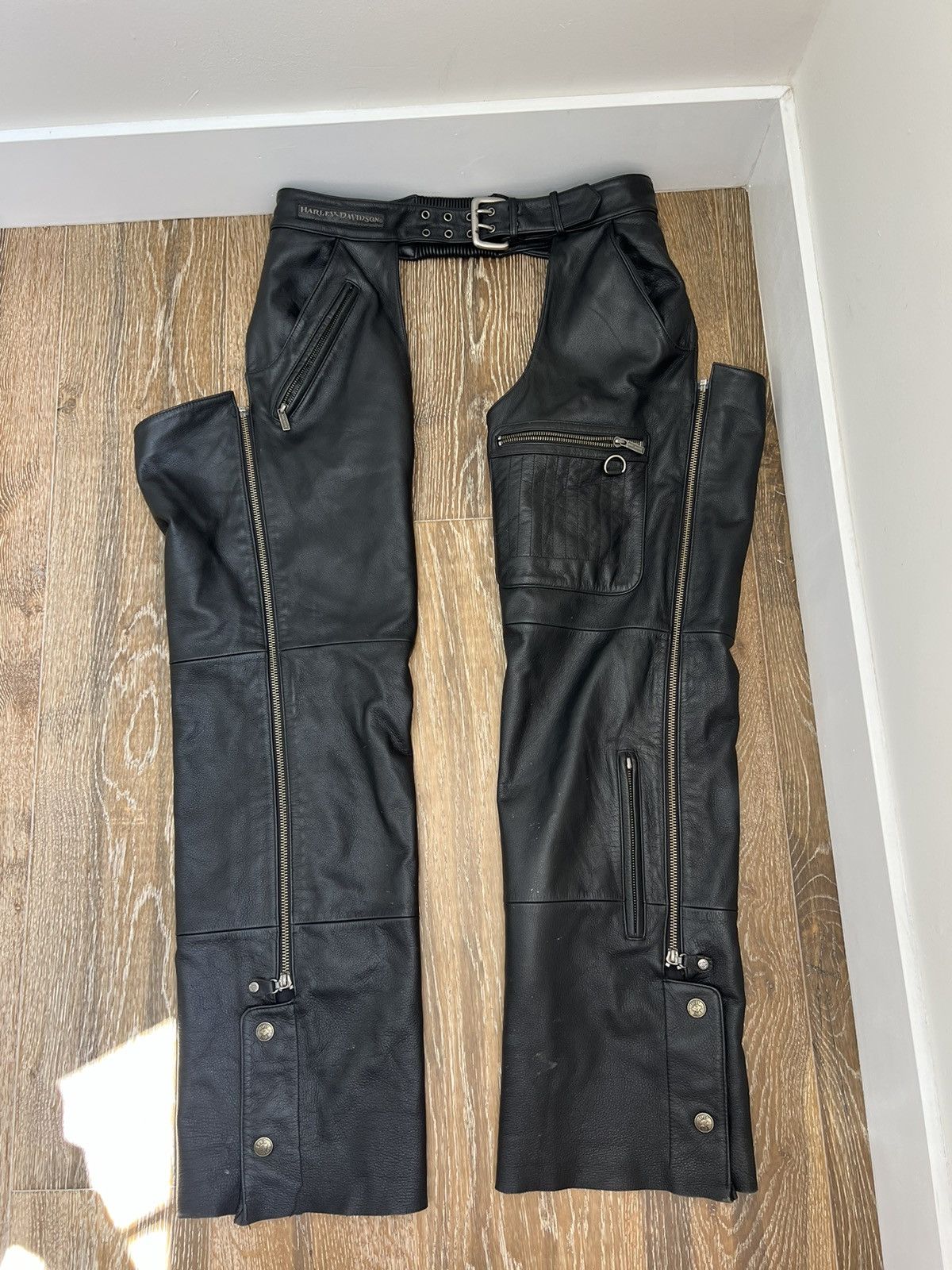 Harley Davidson Harley Davidson Leather Biker Chaps Grailed