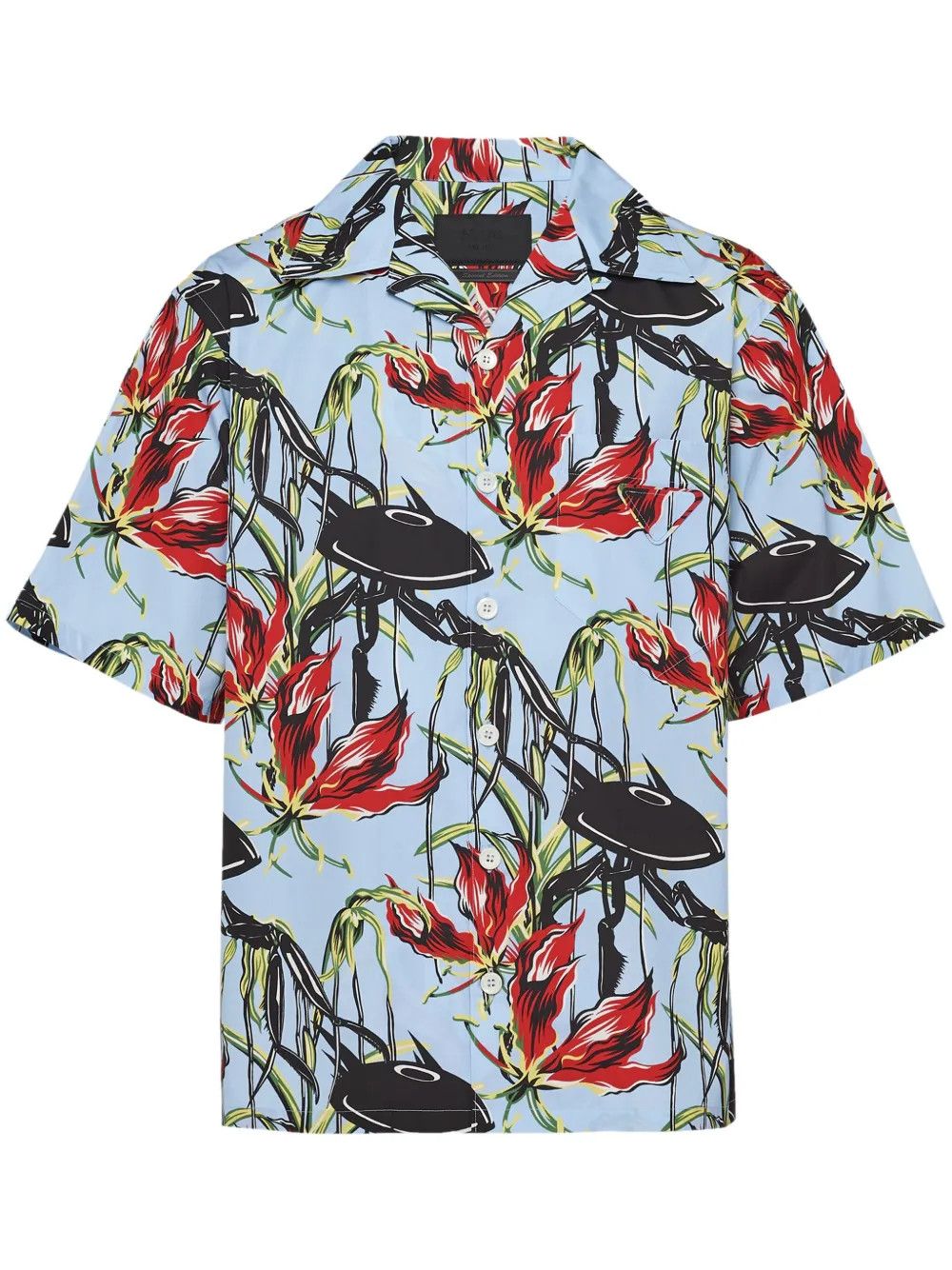 Prada UFO-print cotton shirt in blue Size US XXL / EU 58 / 5 - 1 Thumbnail
