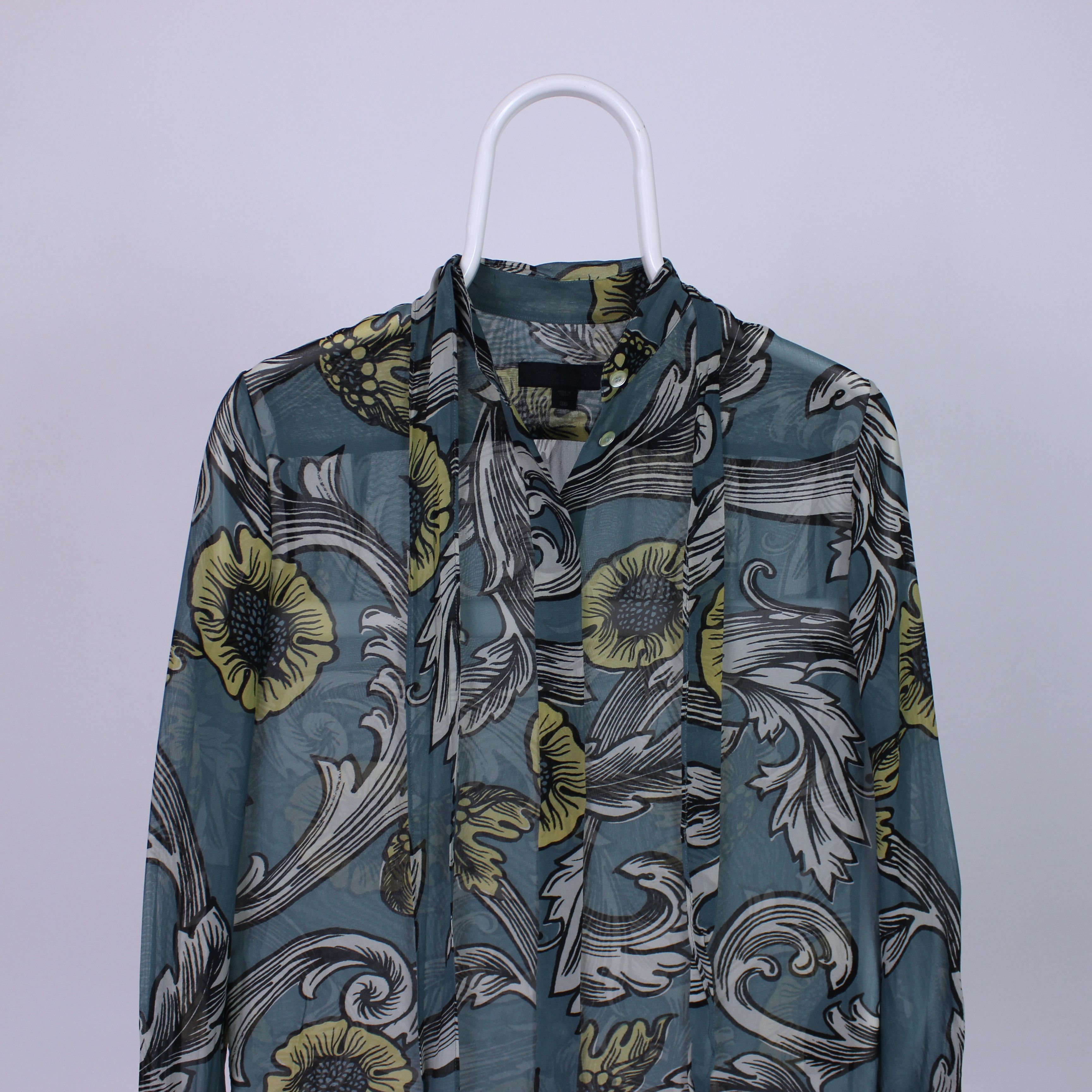 Burberry Burberry Prosum shirt button Ups multi logo flowers silk Size S / US 4 / IT 40 - 9 Thumbnail