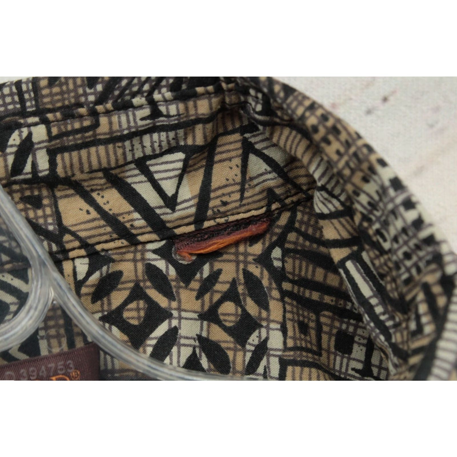 Tori Richard Tori Richard Shirt Men's XL Brown Geometric Hawaiian Luau Short Sleeve Button-Up USA Size US XL / EU 56 / 4 - 5 Thumbnail