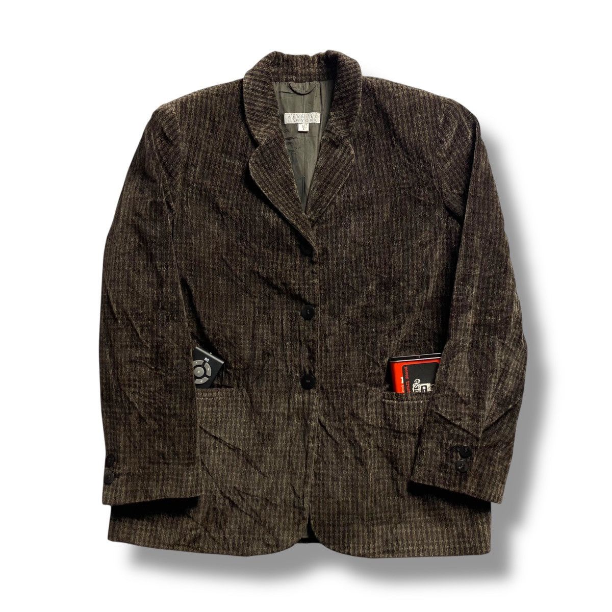 Barneys New York BARNES NEW YORK CORDUROY BLAZER COAT JACKET Size US M / EU 48-50 / 2 - 1 Thumbnail
