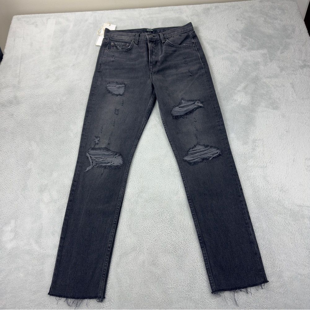 GRLFRND Grlfrnd NWT Women's Size 25 Actual 28x28 Black Skinny Karo Size 25" / US 0 / IT 36 - 3 Thumbnail