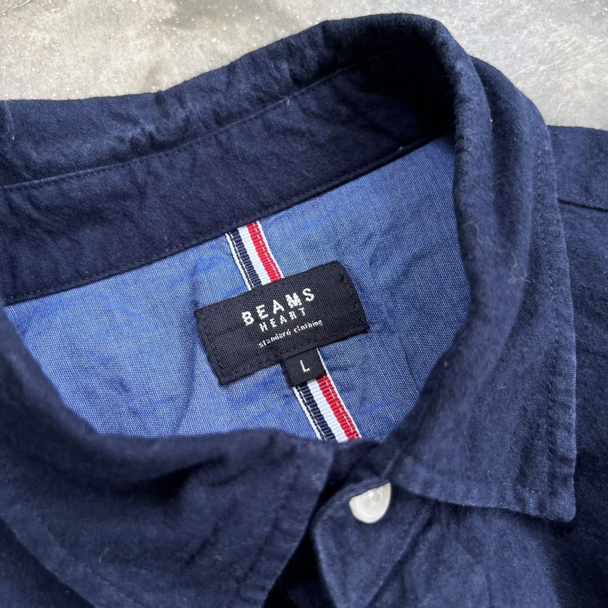 Beams Plus Beams Heart 3 Tone Knit Long Sleeve Shirt Size US L / EU 52-54 / 3 - 4 Thumbnail