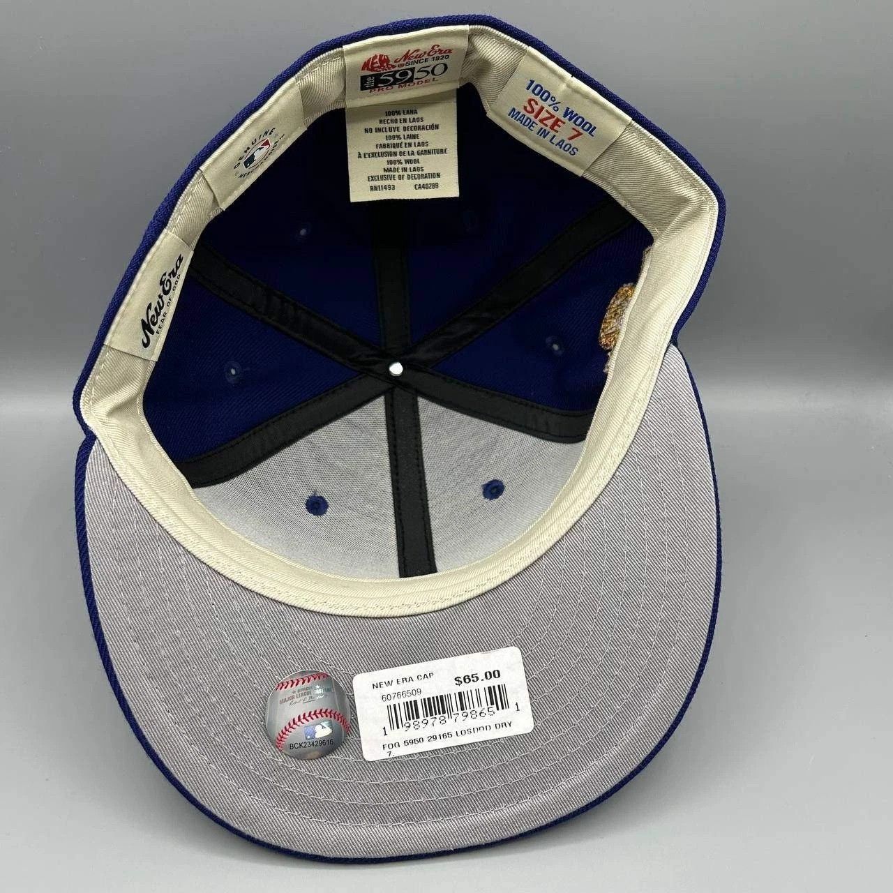 New Era Fear of God Hat Men 7 Fitted Cap LA Dodgers FOG Wool New Size ONE SIZE - 2 Thumbnail