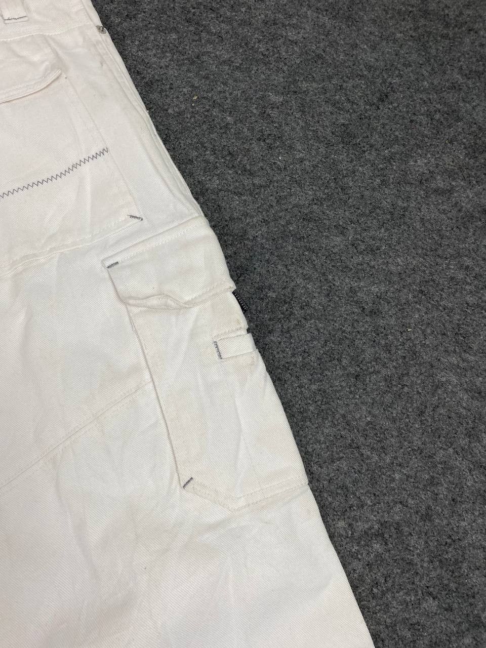 Japanese Brand vintage 90s piko white baggy denim nice design Size US 32 / EU 48 - 4 Thumbnail