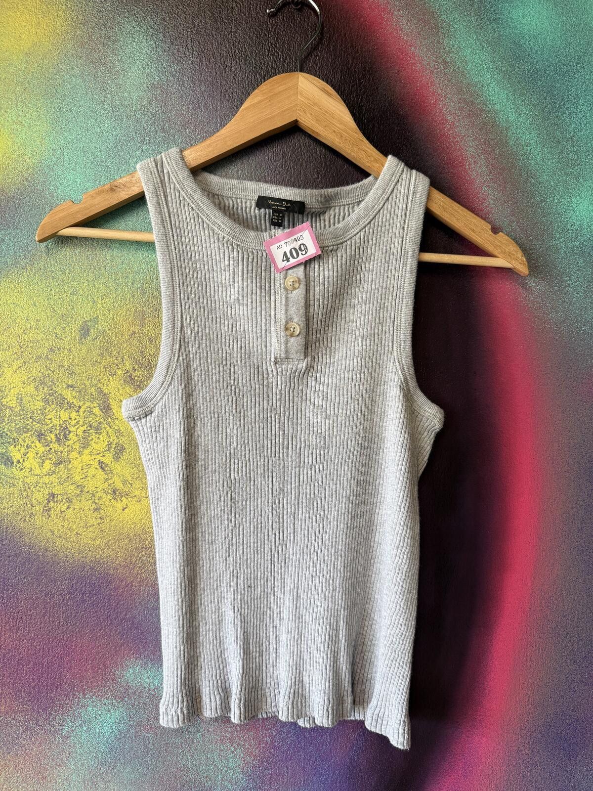 Other Massimo Dutti grey ribbed Henley tank top size M Size M / US 6-8 / IT 42-44 - 1 Thumbnail