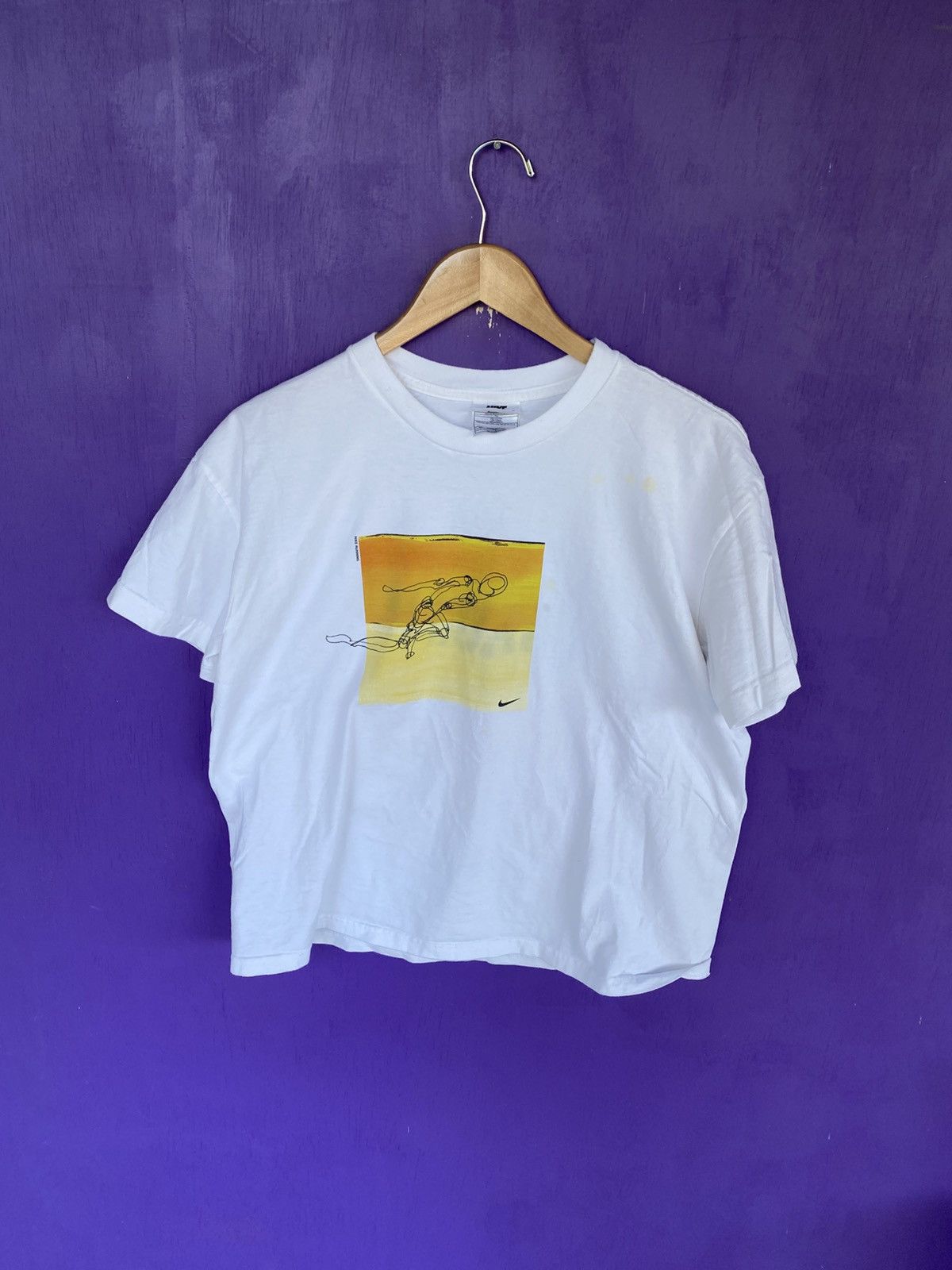 Nike Vintage 90s Nike running sketch art tee Size US M / EU 48-50 / 2 - 1 Thumbnail