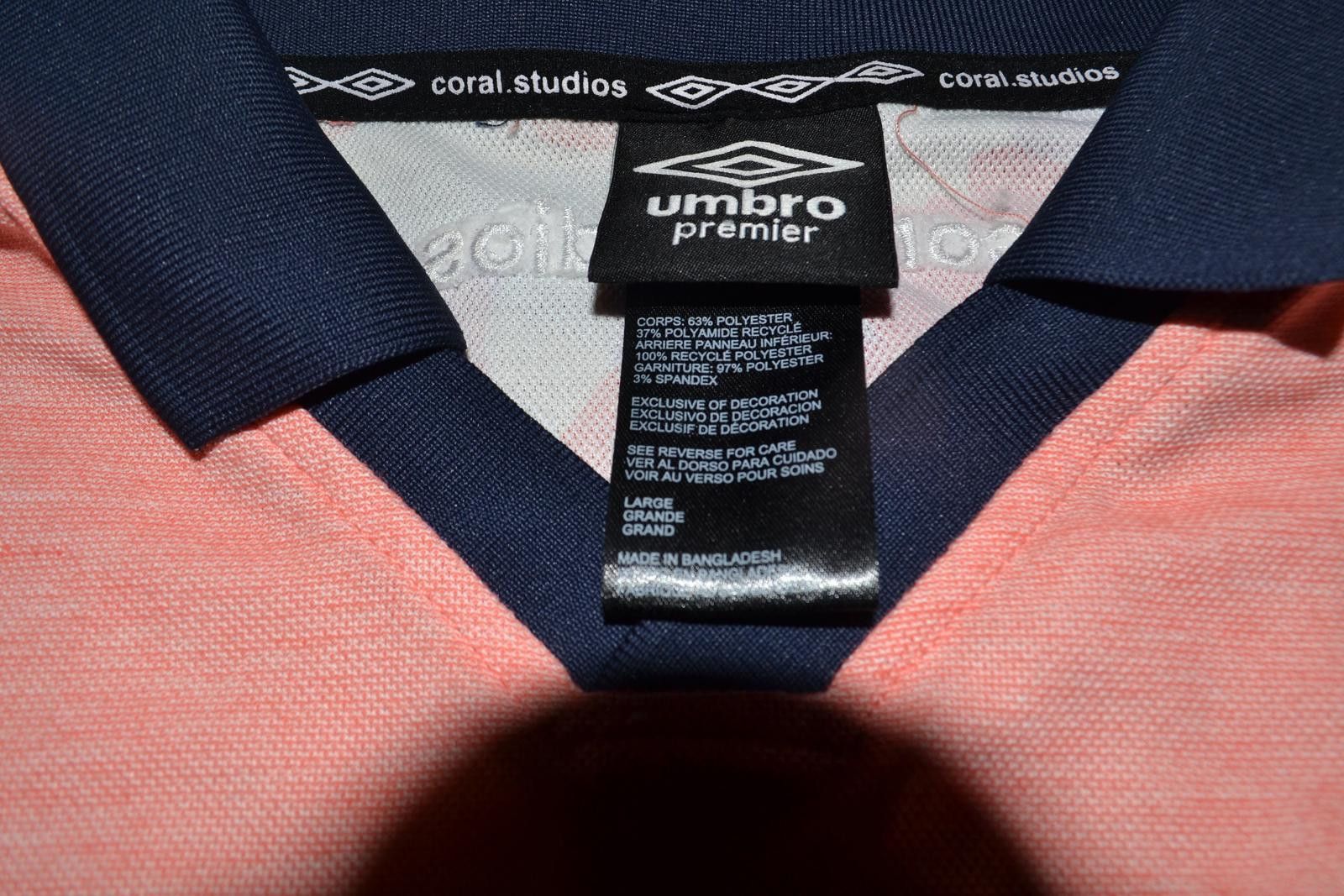 Umbro Vintage Umbro Premier Coral Studios Men's Soccer Polo Size US L / EU 52-54 / 3 - 3 Thumbnail