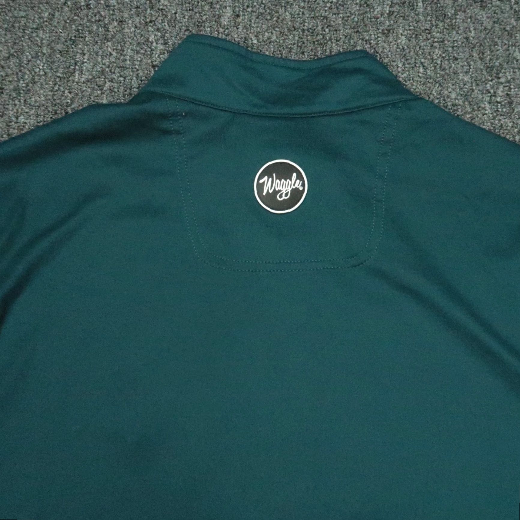 Vintage Waggle Pullover Mens Large Green Deer Buck Performance Quarter Zip Shirt Size US L / EU 52-54 / 3 - 5 Thumbnail