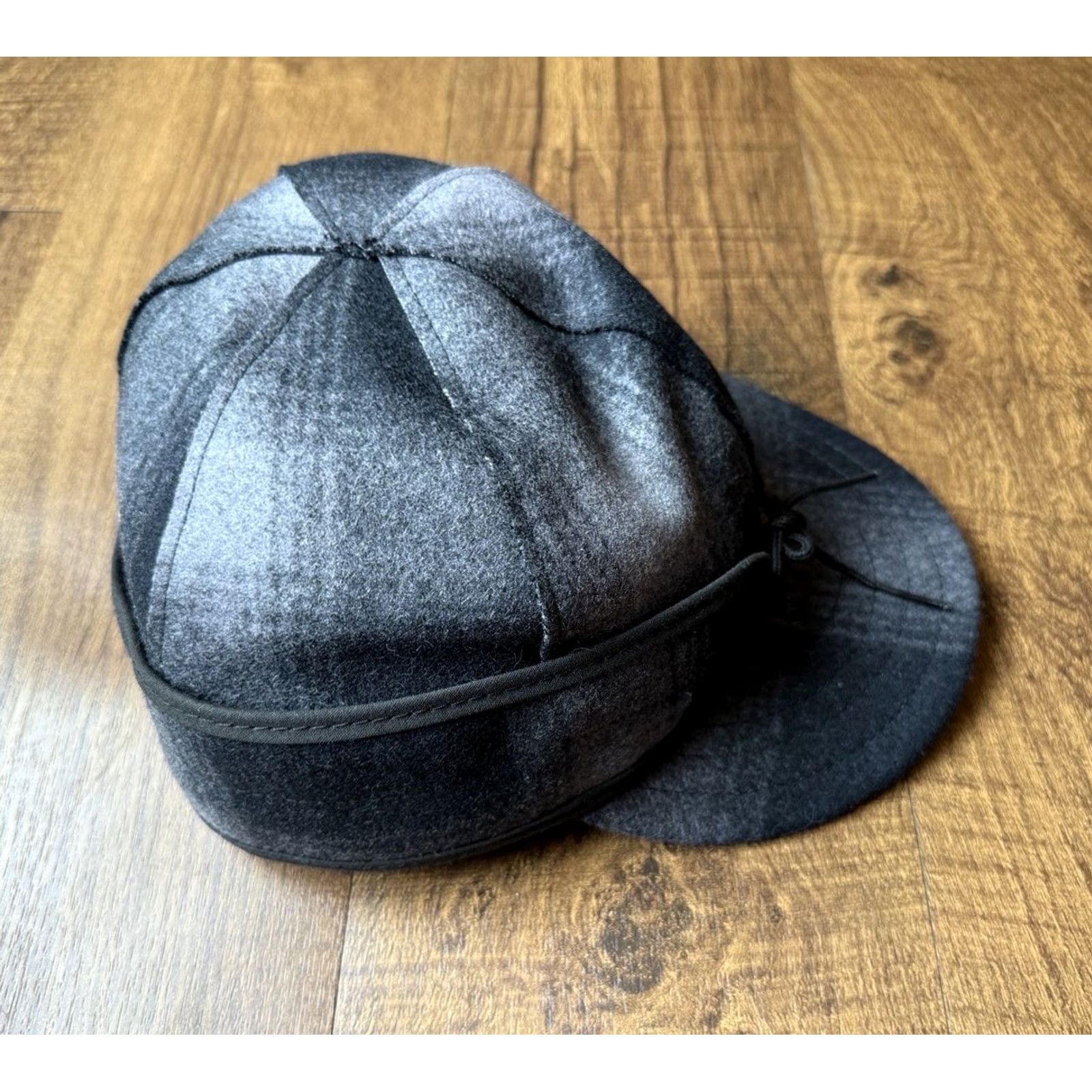 Vintage Stormy Kromer Hat Cap Mens 7 Gray Black Plaid Wool Winter Made USA Ear Flap Lined Baseball Cap Men Size ONE SIZE - 3 Thumbnail