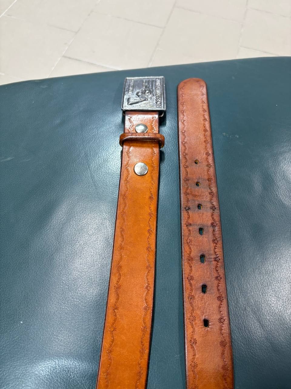 Other Smith Wesson mens leather belt 44 Magnum Size ONE SIZE - 5 Thumbnail