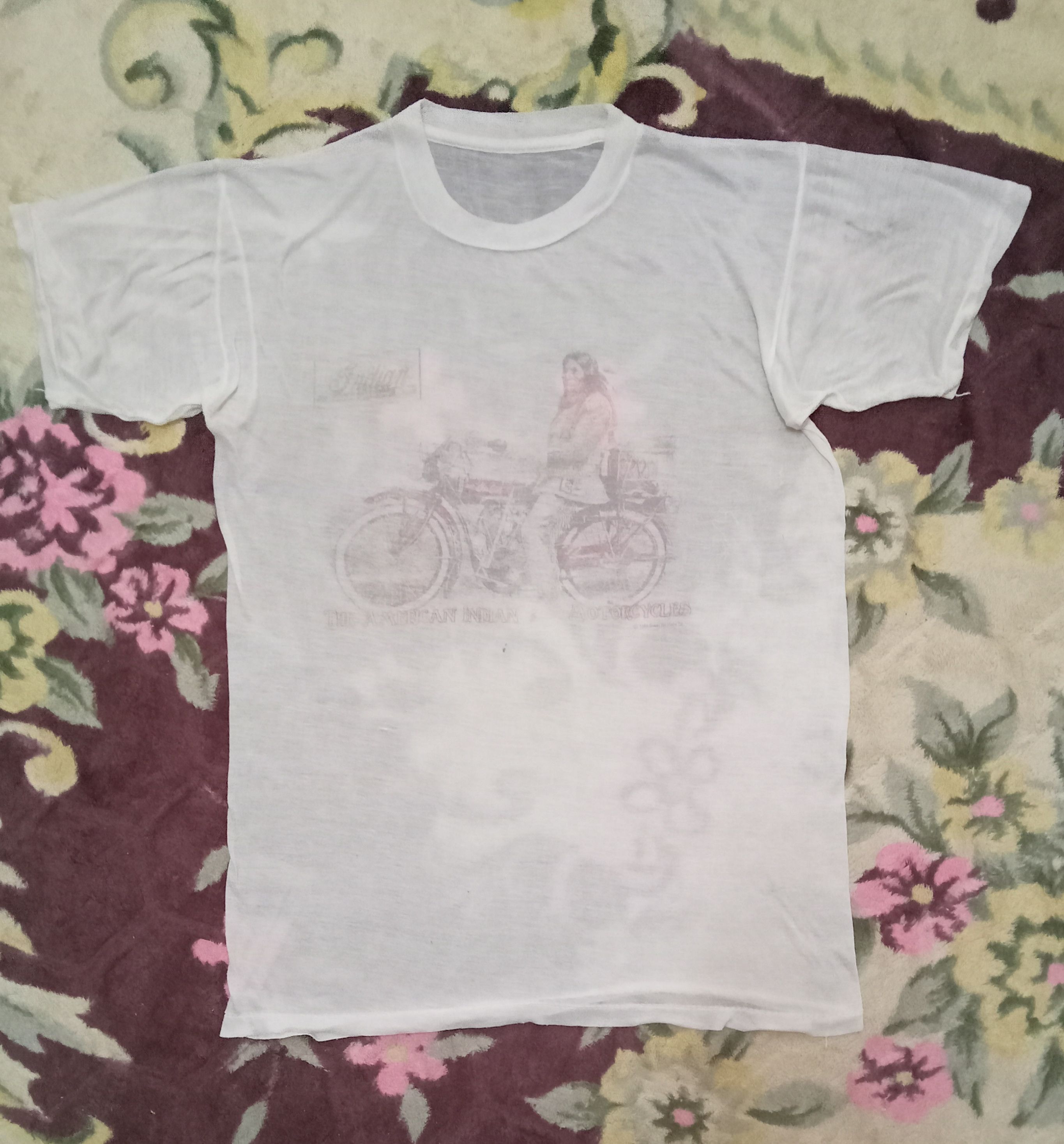 Indian Motorcycle × Vintage Vintage Indian Motorcycles Paper Thin Very Rare T Shirt Size US M / EU 48-50 / 2 - 1 Thumbnail