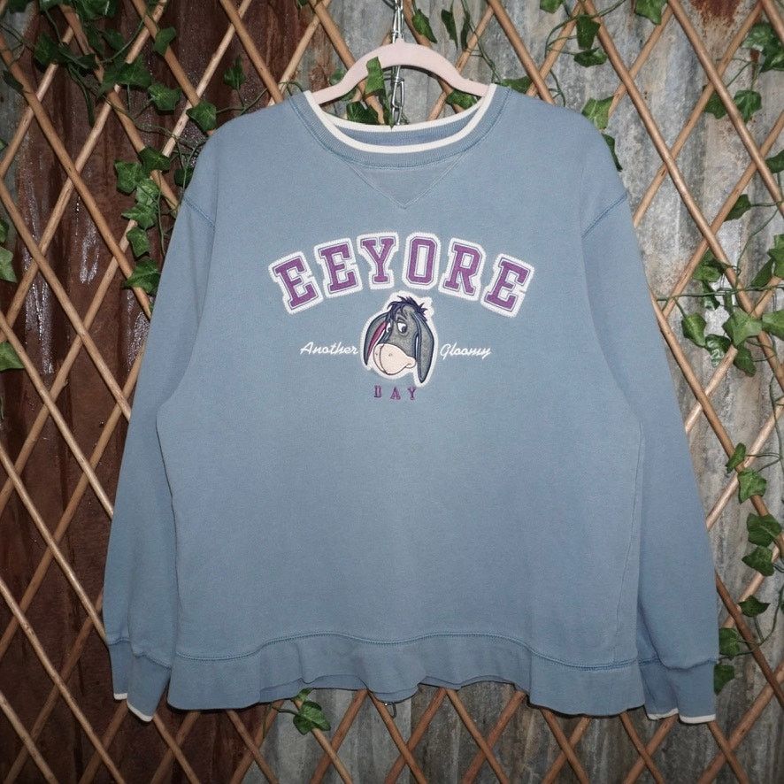 Disney Medium- Vintage Y2K Eeyore patch embroider disney sweatshirt Size M / US 6-8 / IT 42-44 - 1 Thumbnail