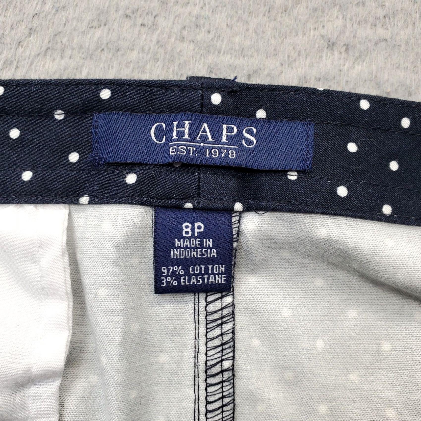 Chaps Chaps Pencil Skirt Womens 8P Multicolor Polka Dot Cotton Belted Waist Zip Fly Skirt Womens Size 8P Polka Dot Cotton Belted Waist Zip Fly Size 30" / US 8 / IT 44 - 5 Thumbnail