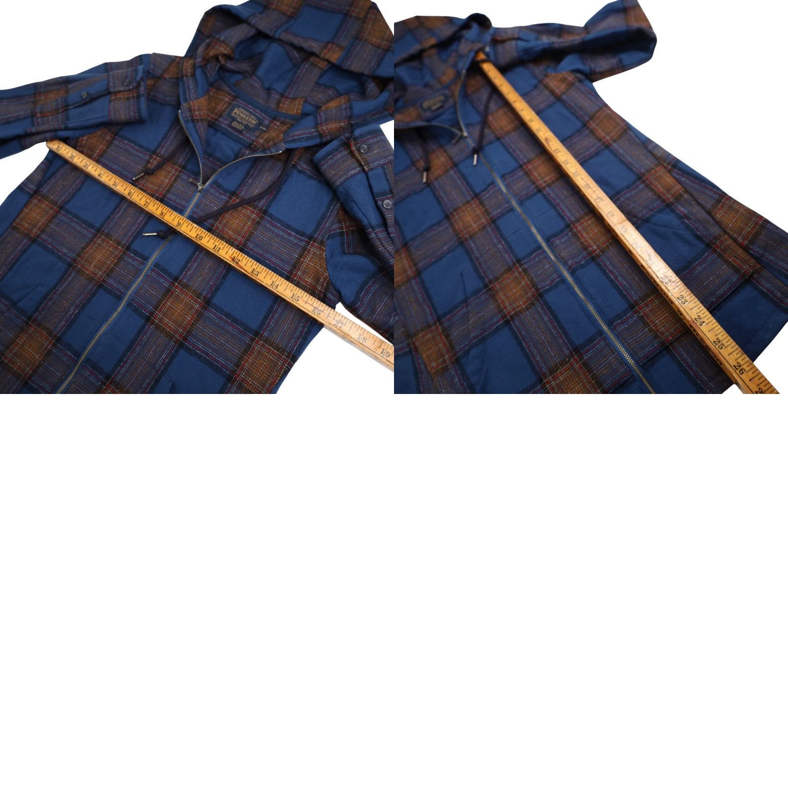 Pendleton VINTAGE Pendleton Womens XXS %100 Wool Plaid Hoodie Size XXS / US 00 / IT 34 - 8 Thumbnail