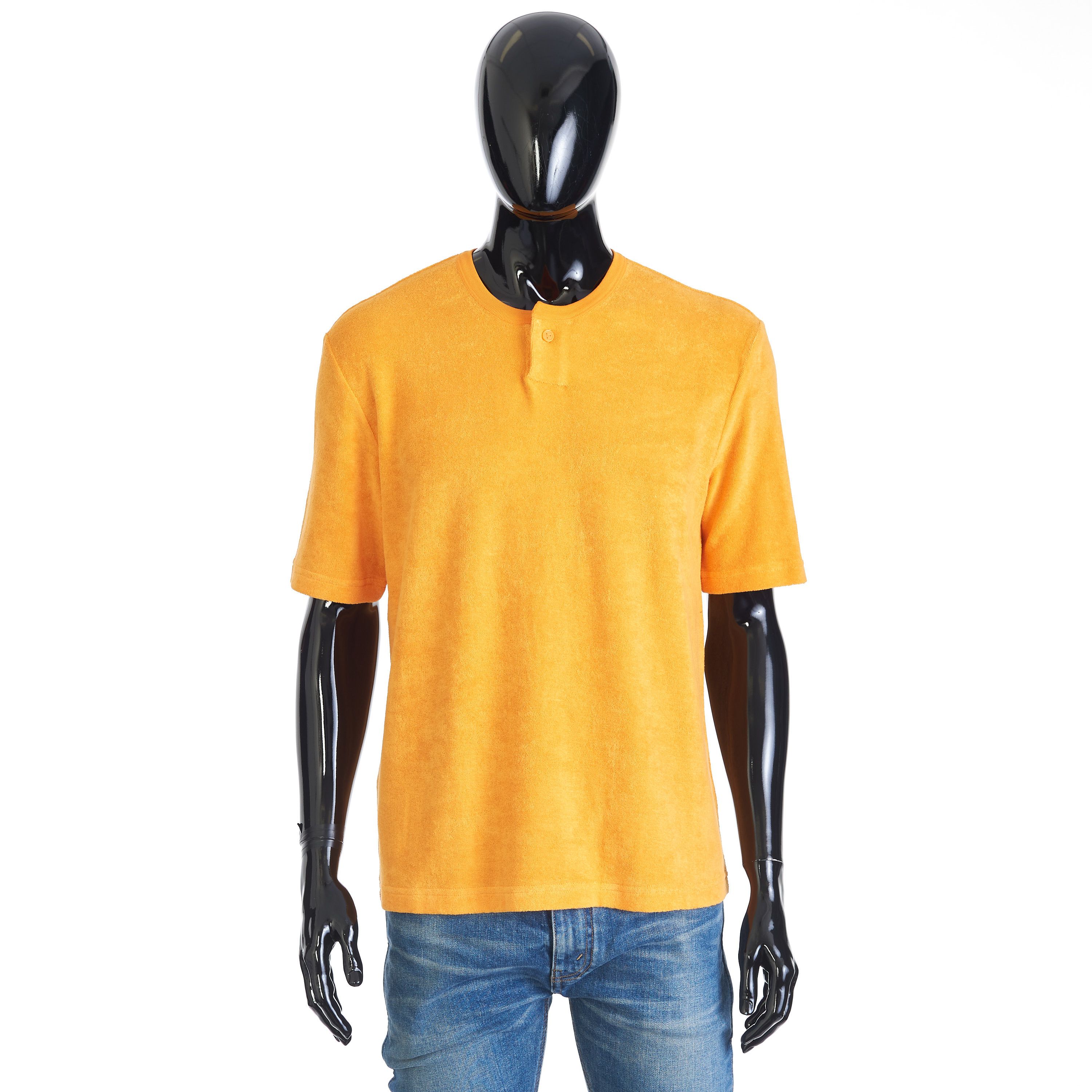 image of Bottega Veneta Toweling T-Shirt In Orange Tangerine Cotton Blend Jersey, Men's (Size XL)