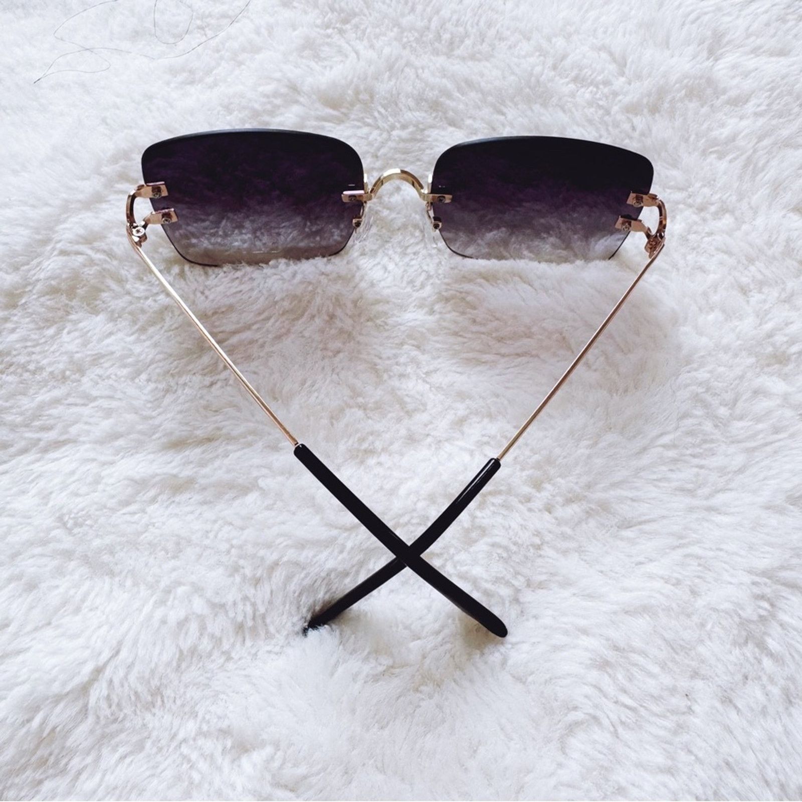 Other Laurel Clear Black Rimless Sleek Sunglasses Size ONE SIZE - 9 Thumbnail
