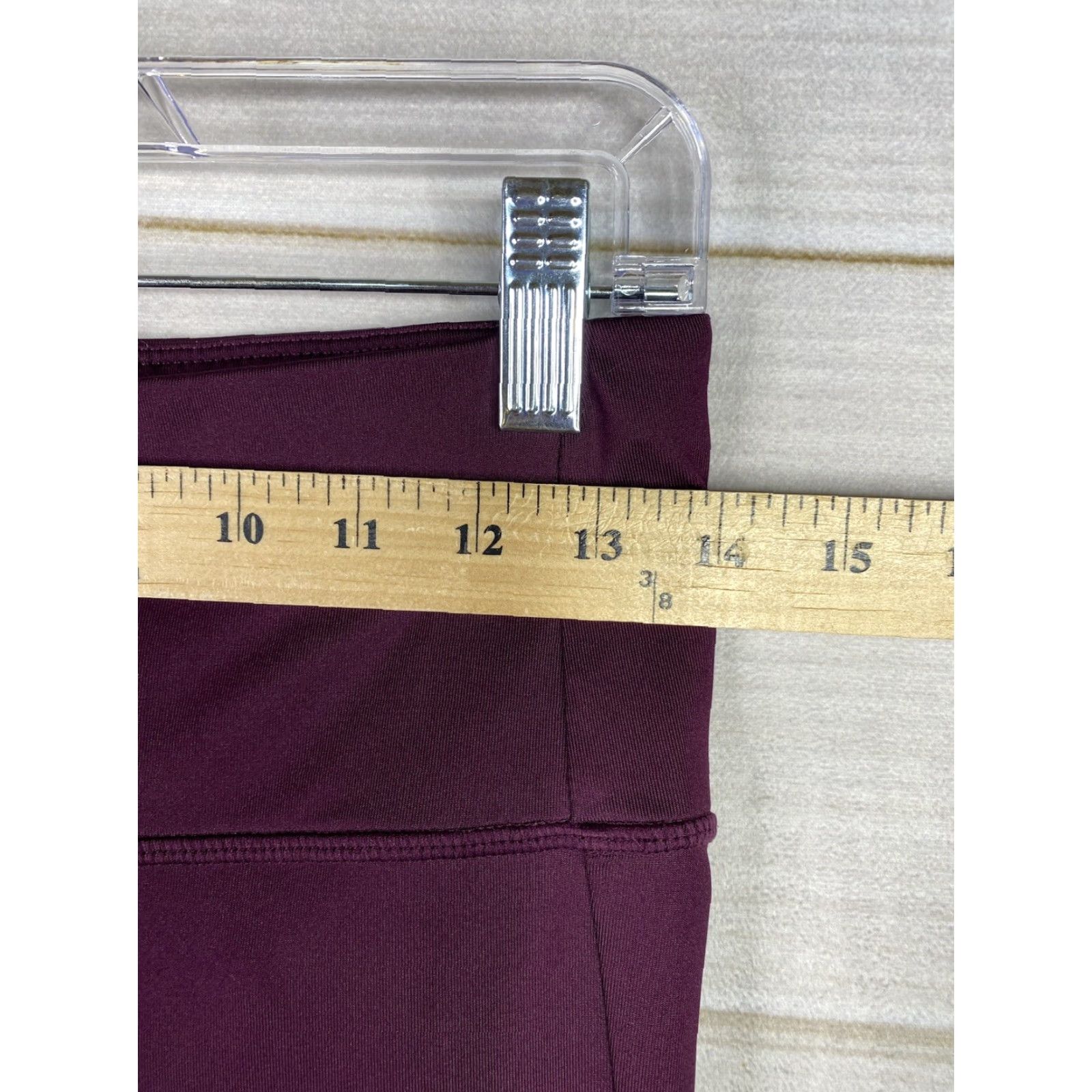 Vintage VINTAGE Joy Lab Leggings Womens M Purple Striped Gym Workout Pants Pocket Stretch Size 32" / US 10 / IT 46 - 3 Thumbnail