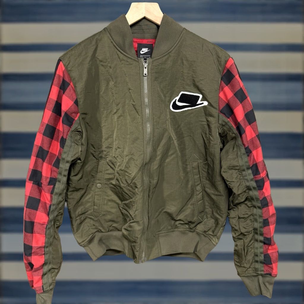 Nike × Sacai Sacai x Nike Layered Bomber Jacket / Size S | Grailed