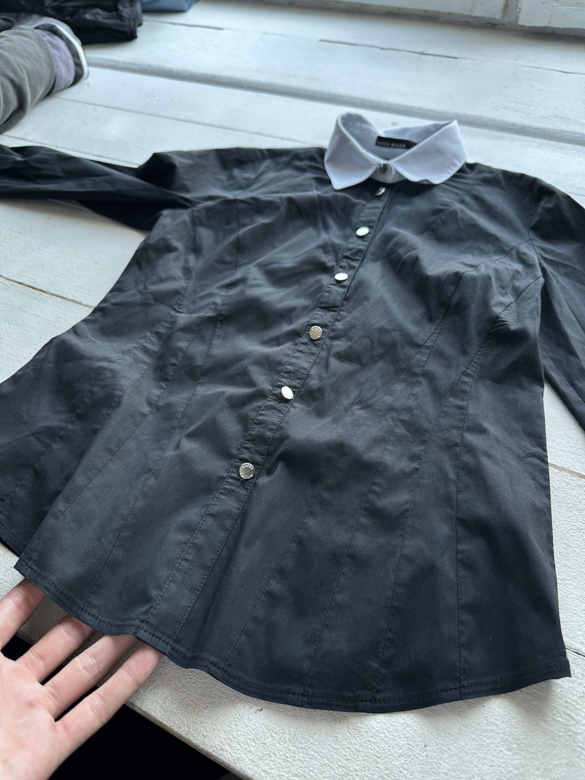 Karen Millen 🚨Vintage Asymmetrical Office Y2K Shirt Karen Millen 00s Size M / US 6-8 / IT 42-44 - 3 Thumbnail