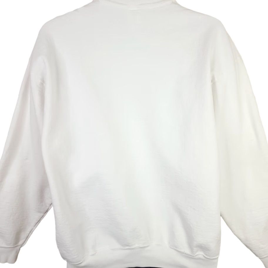 Fruit Of The Loom VINTAGE Miles Tavern Sweatshirt Mens Size Large 90s Surrey England Pub Made In USA Fruit of the Loom Crew Neck Cotton Blend White Sweatshirt Mens Size US L / EU 52-54 / 3 - 5 Thumbnail
