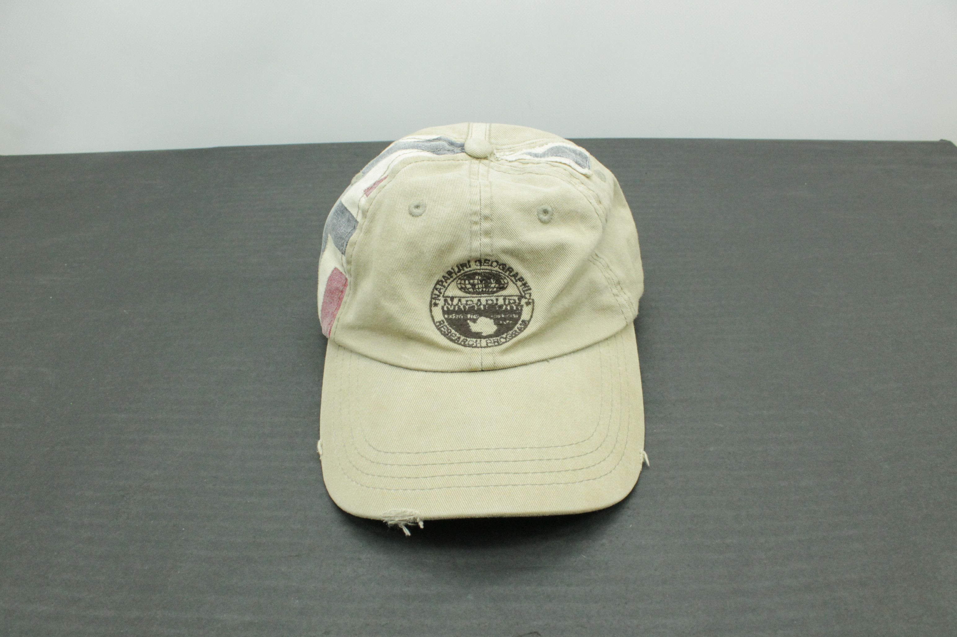 Napapijri Beige Cotton Distressed Cap