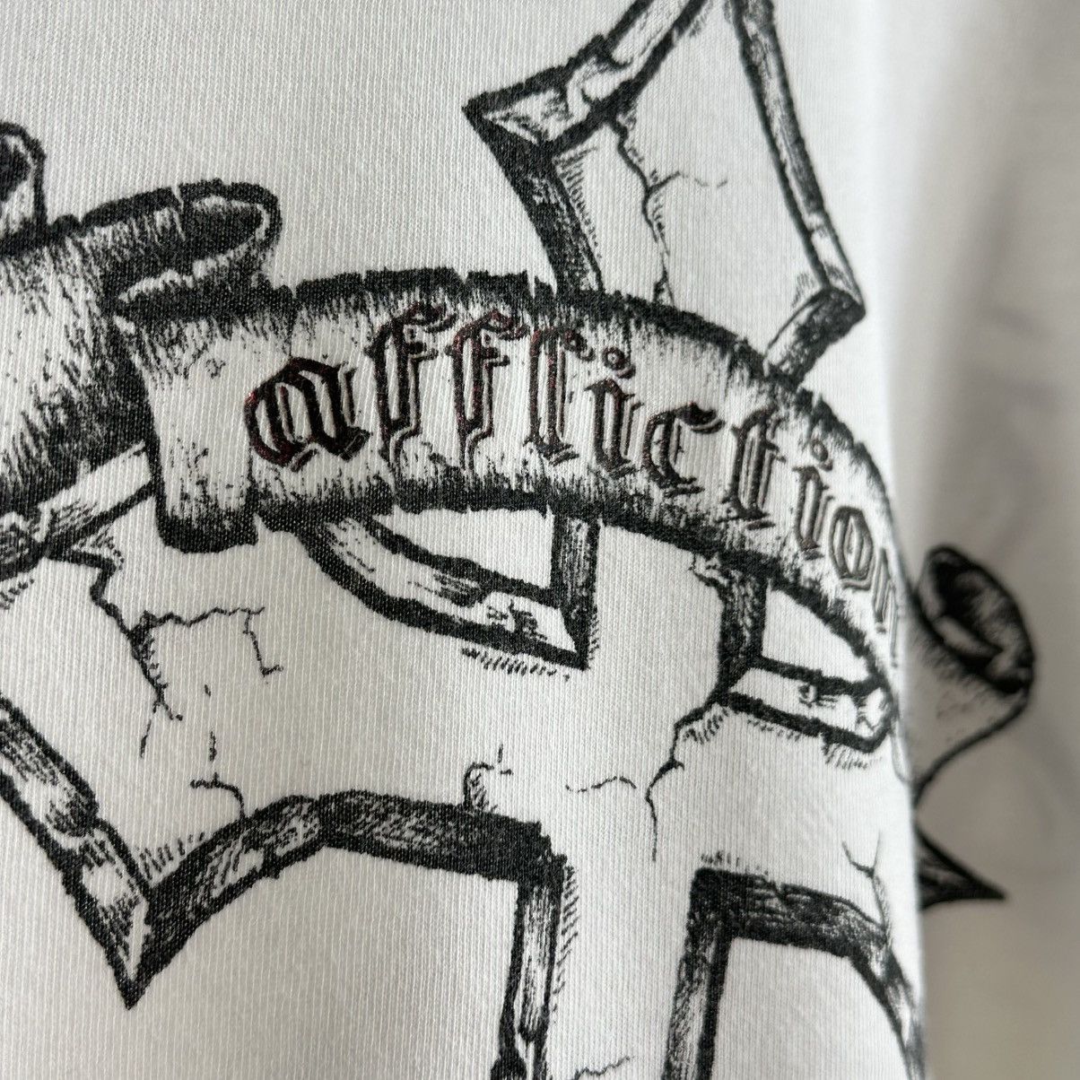 Affliction VINTAGE CRAZY Y2K AFFLICTION LIVE FAST CROSS SKULL TEE Size US L / EU 52-54 / 3 - 10 Thumbnail
