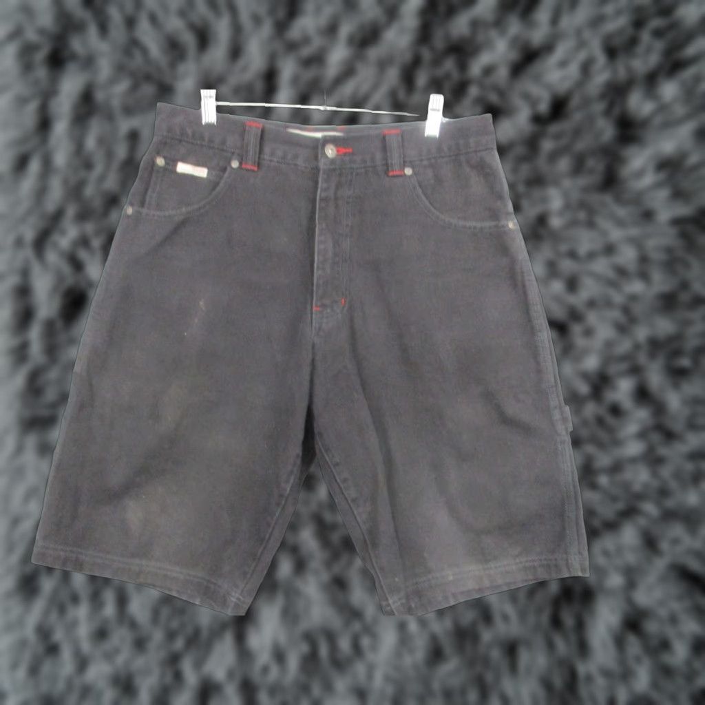 Vintage Paco Jean Company Cargo Shorts Mens 32 Black Denim Utility Pockets Cargo Shorts Mens Black Denim Workwear Relaxed Fit 12in Inseam Size US 32 / EU 48 - 1 Thumbnail