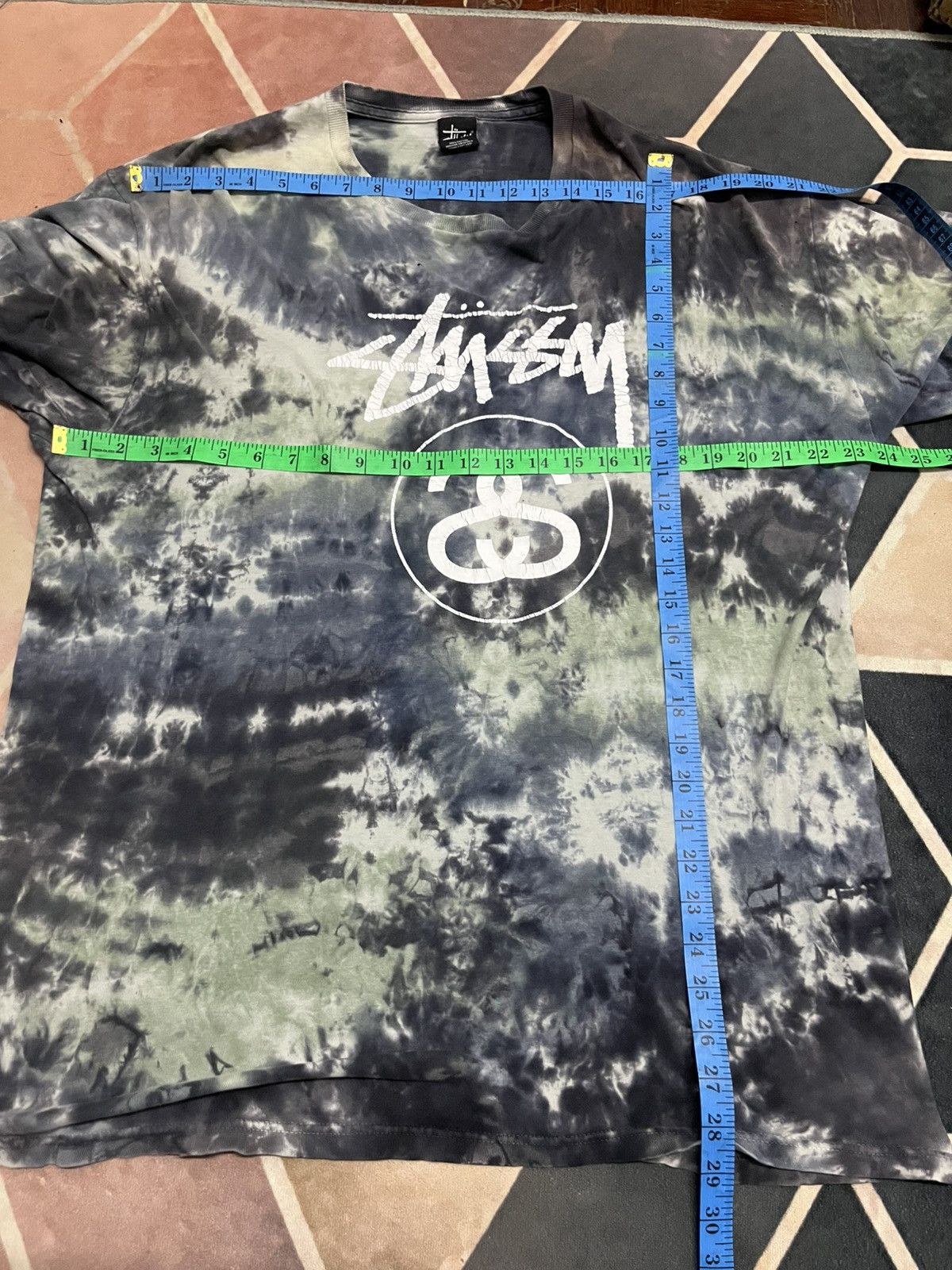 Stussy 💥Stussy Trashed Oversized Big Logo Tee Size US XL / EU 56 / 4 - 10 Thumbnail