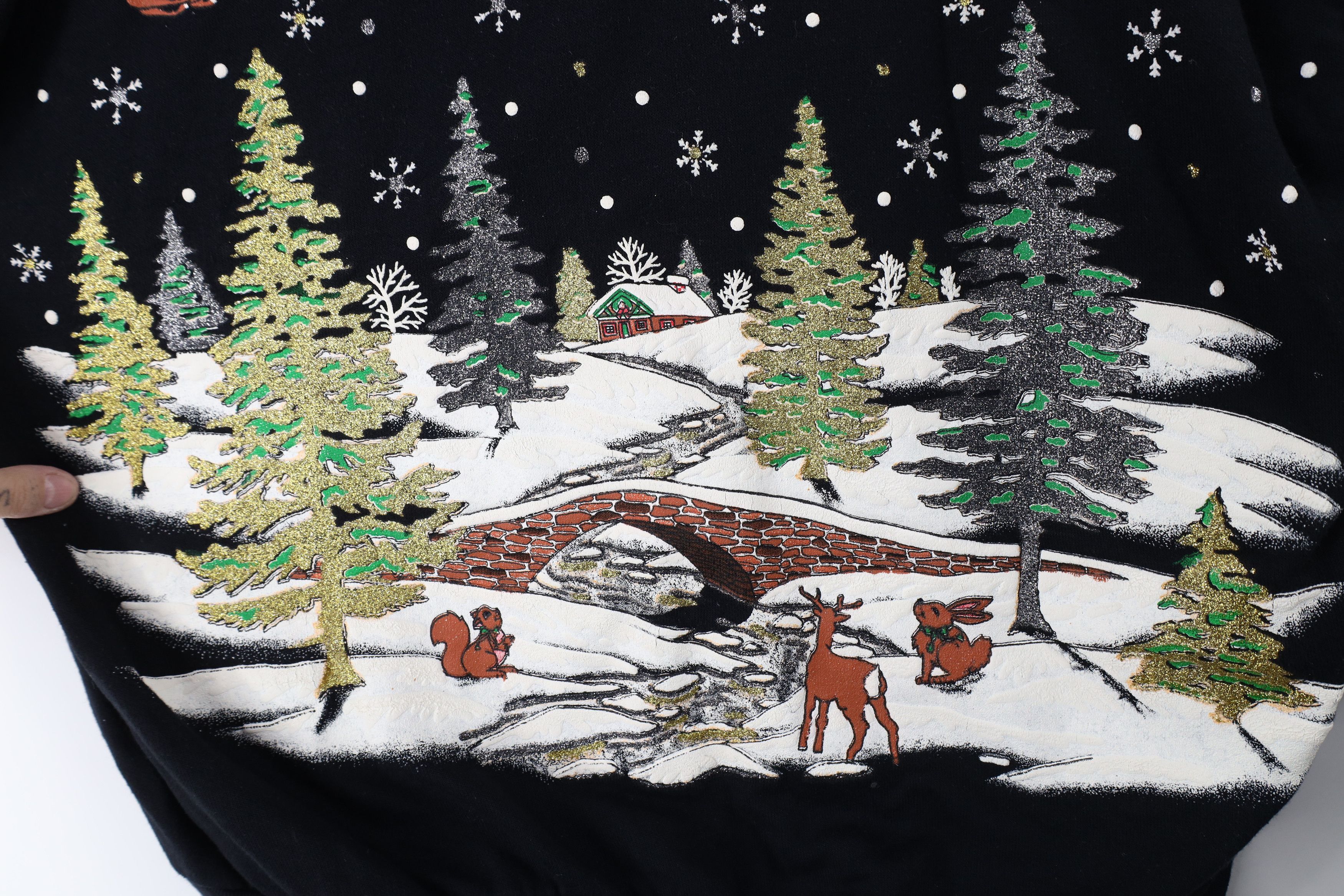 Vintage Vintage 90s Streetwear Christmas Crewneck Sweatshirt USA Size XL / US 12-14 / IT 48-50 - 5 Thumbnail