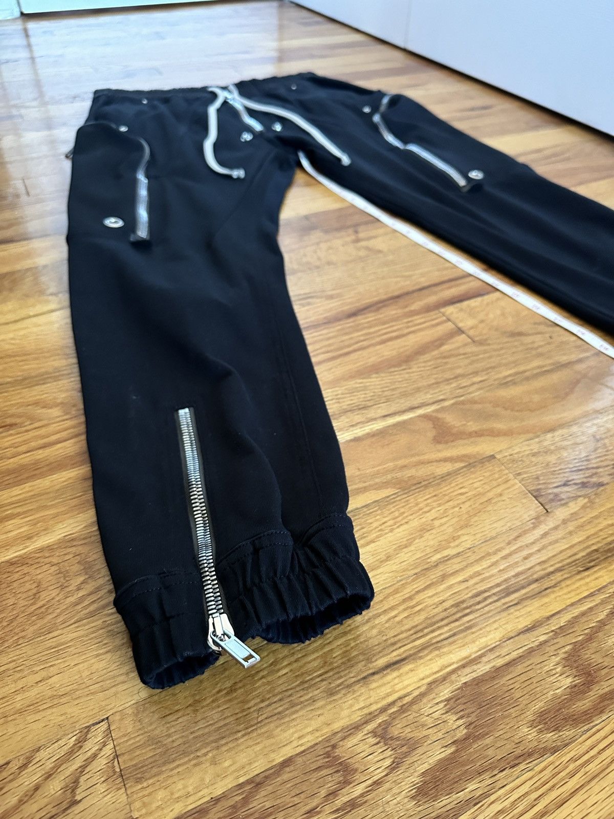 Rick Owens NEW F/W21 GETHSEMANE Black Bauhaus Zip Detail Cargo Pants Size 32" / US 10 / IT 46 - 6 Thumbnail