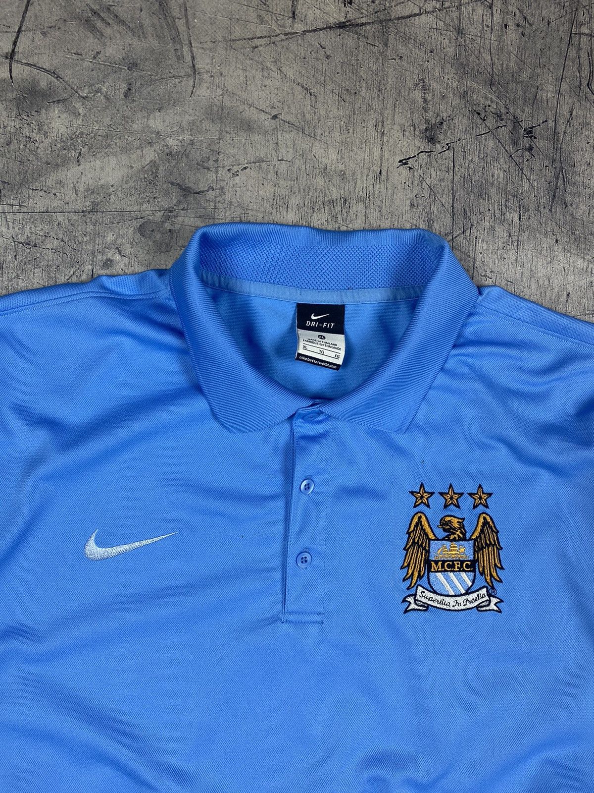 Nike × Vintage Vintage Nike Manchester City Drill Soccer Jersey Size US XL / EU 56 / 4 - 5 Thumbnail