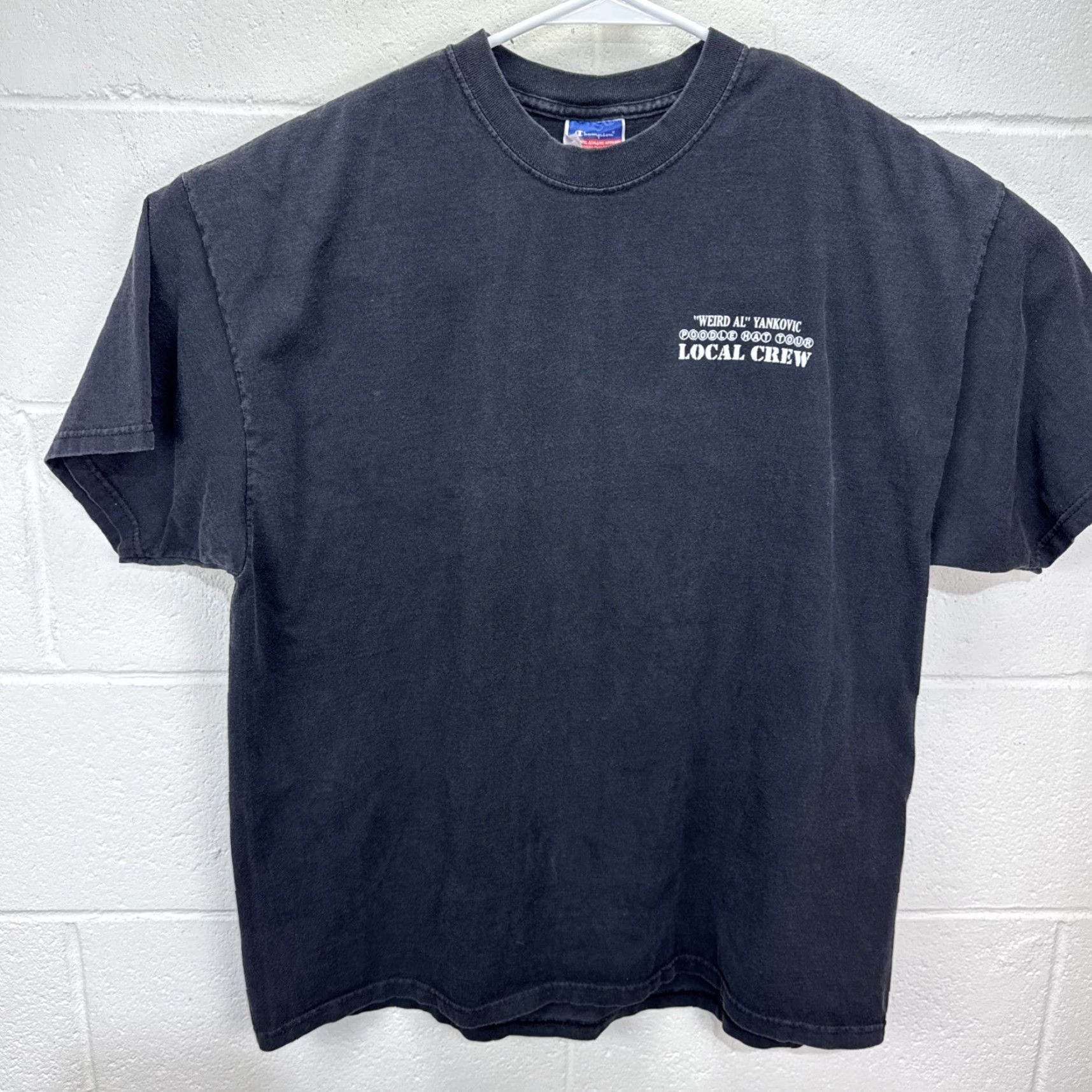 Champion VINTAGE Champion Weird Al Yankovic Concert T Shirt Adult XL Black 90s Tour Local Crew Size US XL / EU 56 / 4 - 2 Thumbnail