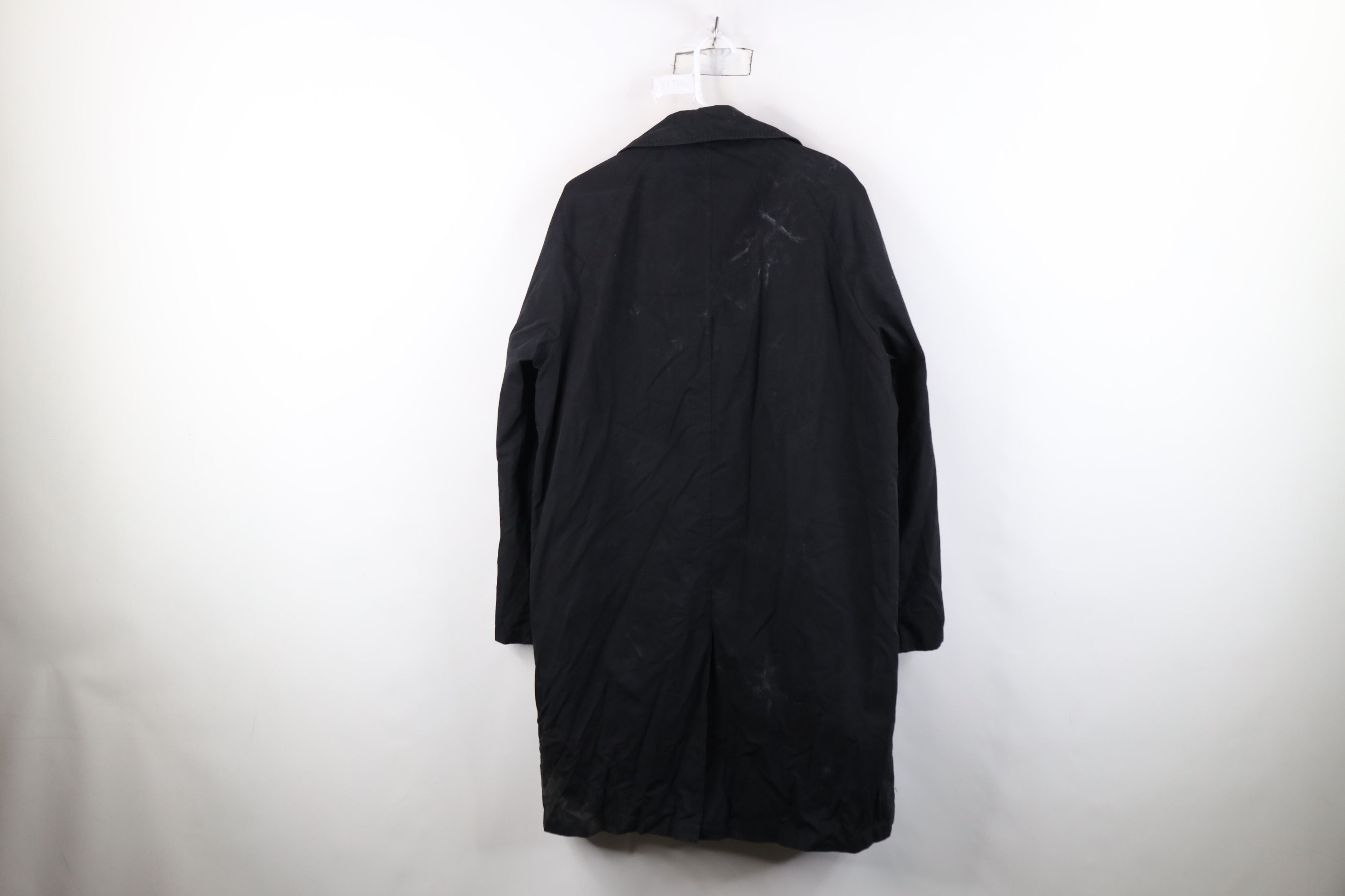 Vintage Vintage 70s Streetwear Lined Trench Coat Rain Jacket Black Size US XXL / EU 58 / 5 - 14 Thumbnail