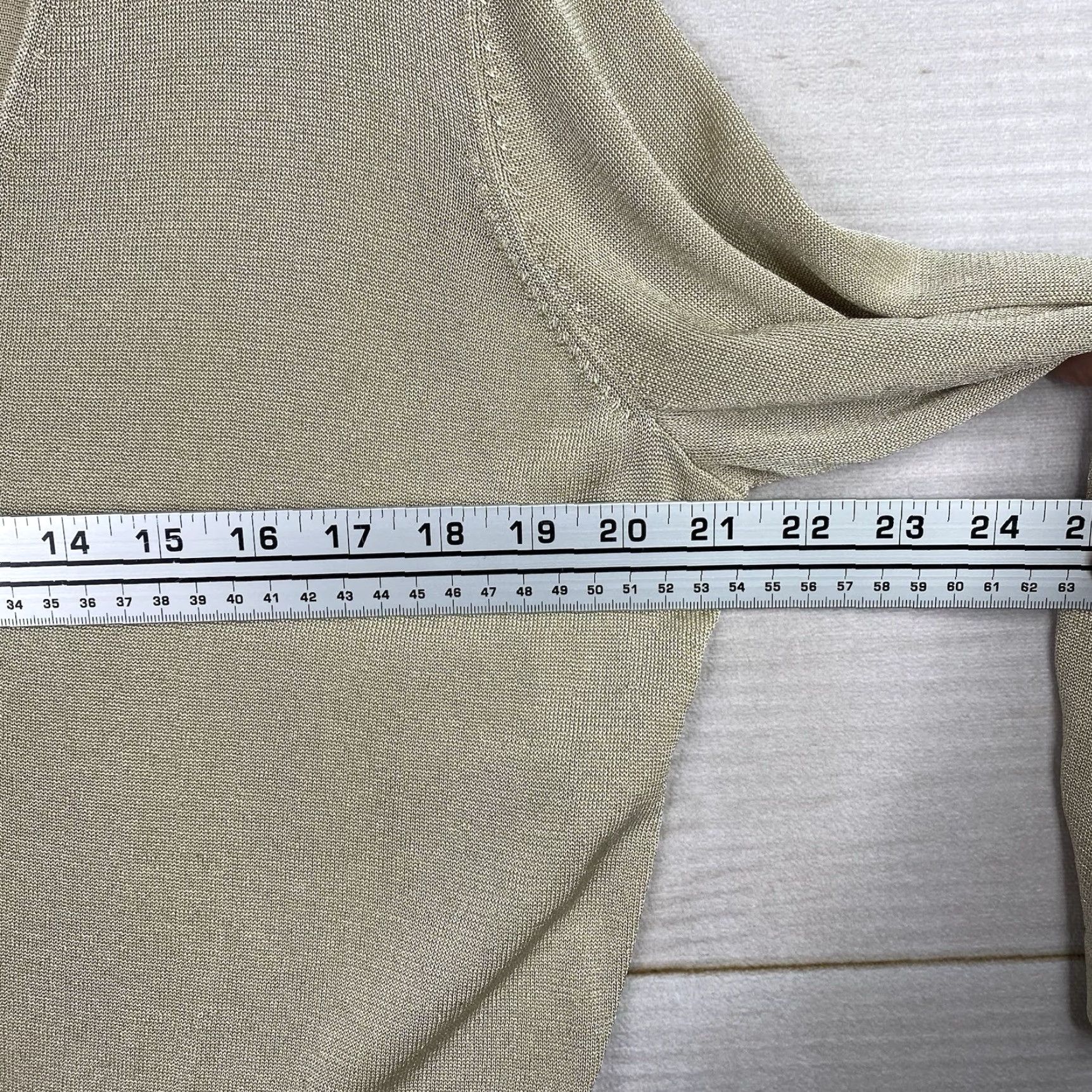 Elie Tahari Elie Tahari Cardigan XL Beige Gold Sparkly Long Sleeve Crop Button Up Topper Size XL / US 12-14 / IT 48-50 - 7 Thumbnail