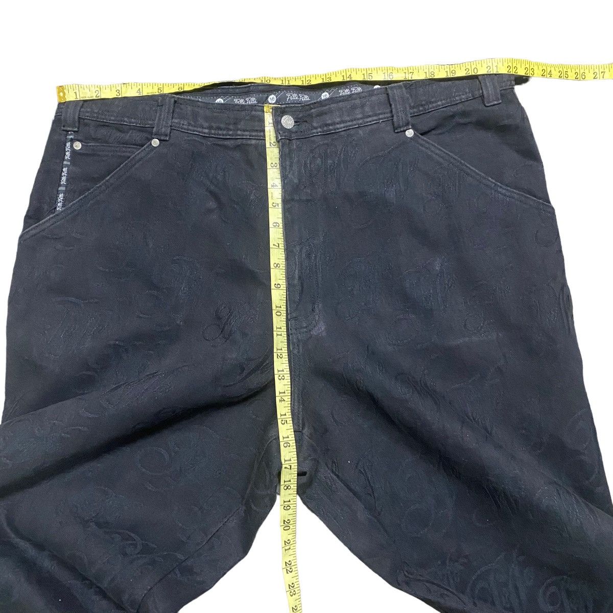Marc Buchanan Vintage Pelle Pelle Monogram Denim Baggy Pants Size US 44 / EU 60 - 16 Thumbnail