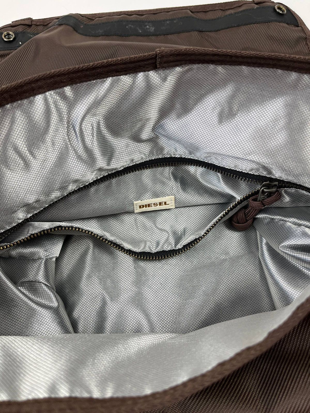 Diesel Brown Messenger Bag Crossbody Shoulder Nylon Y2K ArchiveBag Size ONE SIZE - 10 Thumbnail