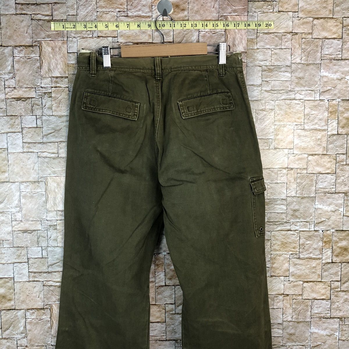 Japanese Brand Sonny Clouds Green utility Cargo Multipocket Pants #A980 Size US 29 - 14 Thumbnail