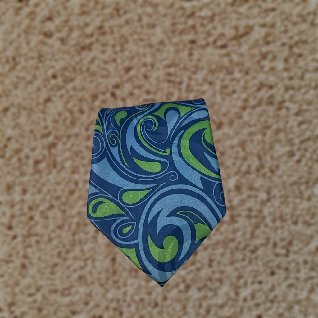 Vintage Loudmouth Golf Tie Men's Blue Green Abstract Paisley 100% Silk Size ONE SIZE - 1 Thumbnail