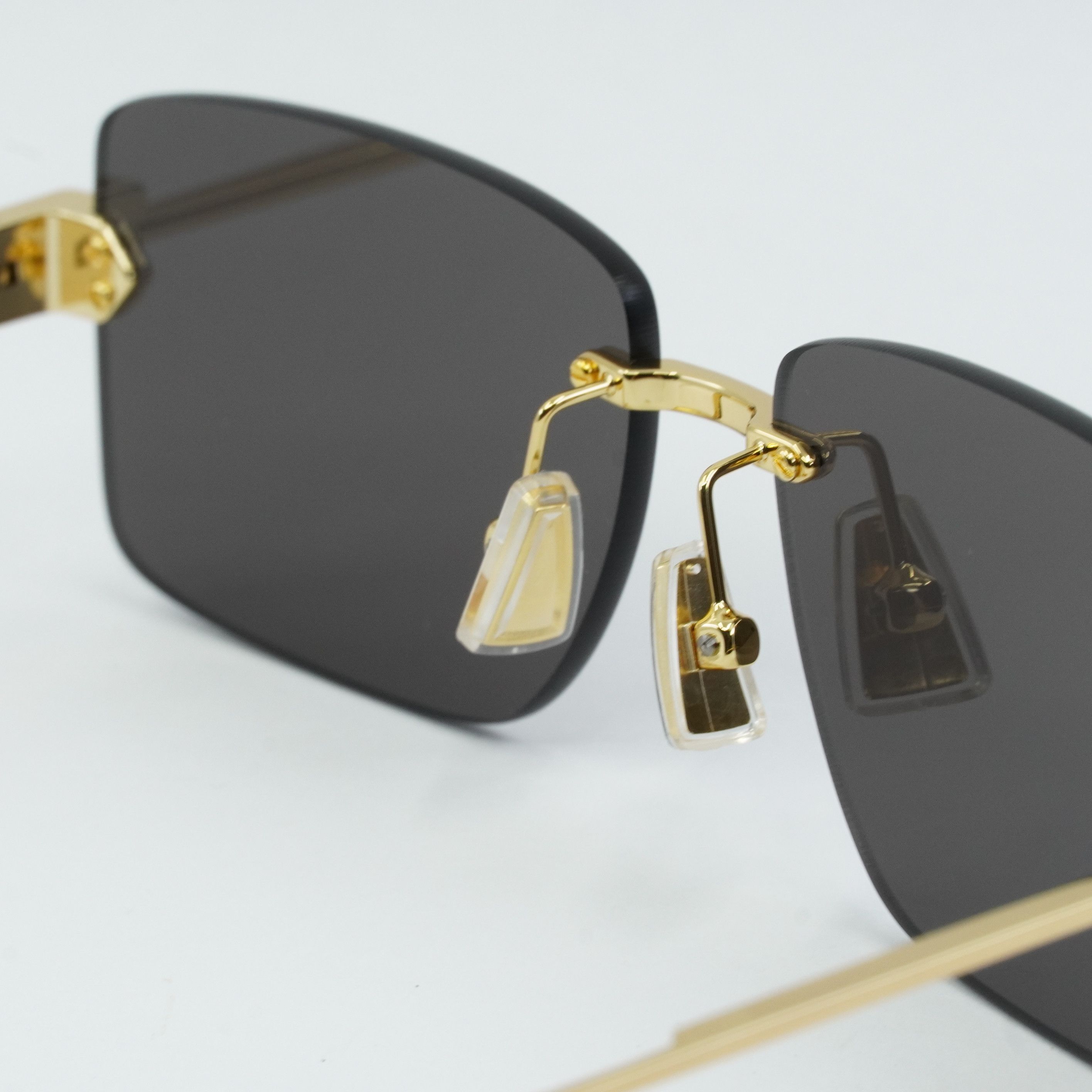 Bottega Veneta Bottega Veneta BV1126S 002 Sunglasses Gold Rectangle Frame Size ONE SIZE - 11 Thumbnail