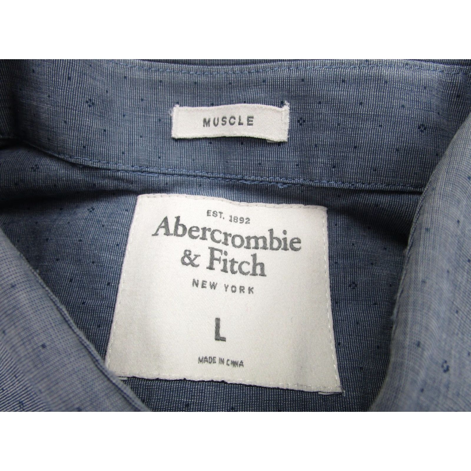 Abercrombie & Fitch VINTAGE Abercrombie & Fitch Shirt Mens Large Blue Long Sleeve Button Down Muscle Fit Size US L / EU 52-54 / 3 - 7 Thumbnail