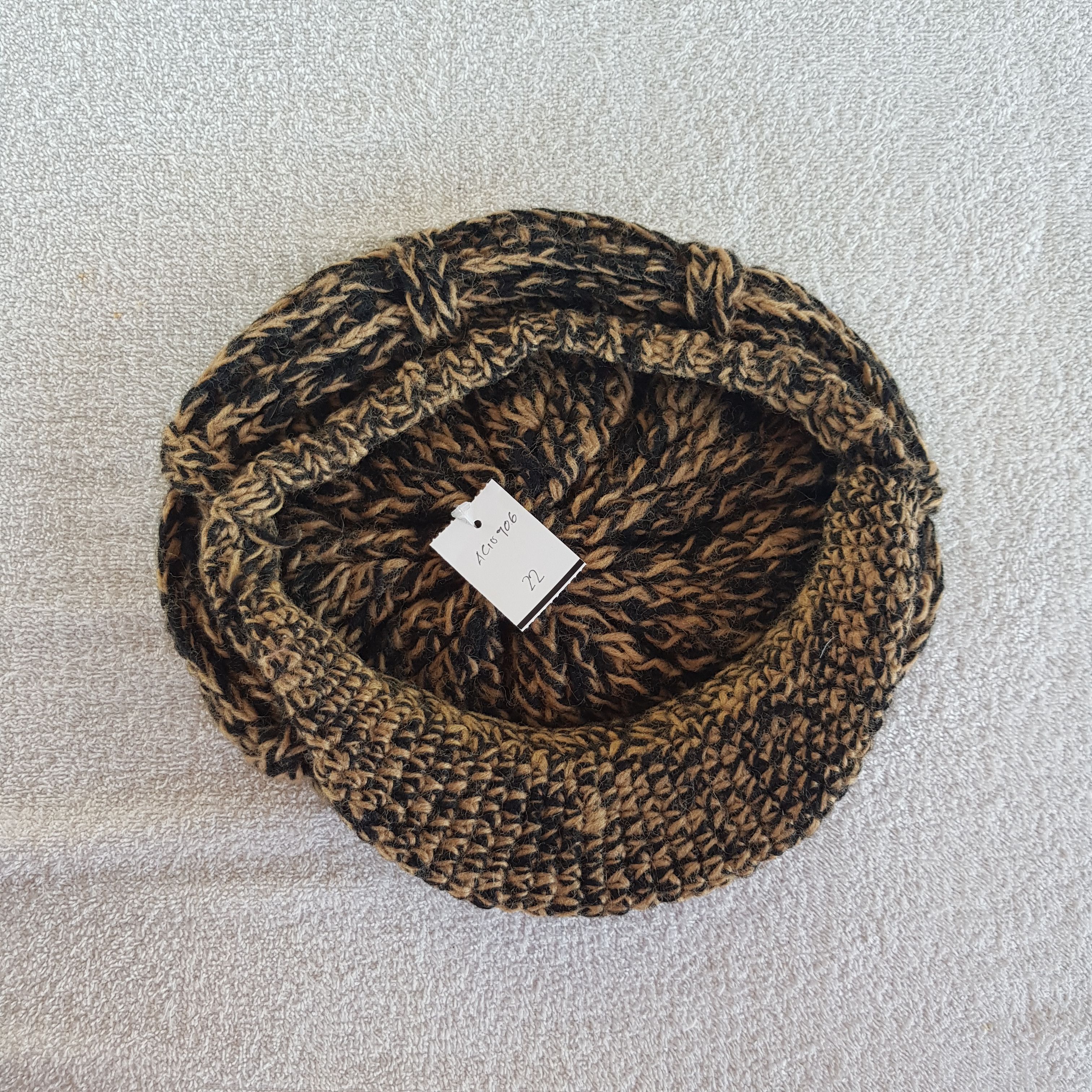 Homespun Knitwear Vintage Japanese Brim Crochet Ribbed Knit Beanie Caps Hats. Size ONE SIZE - 6 Thumbnail