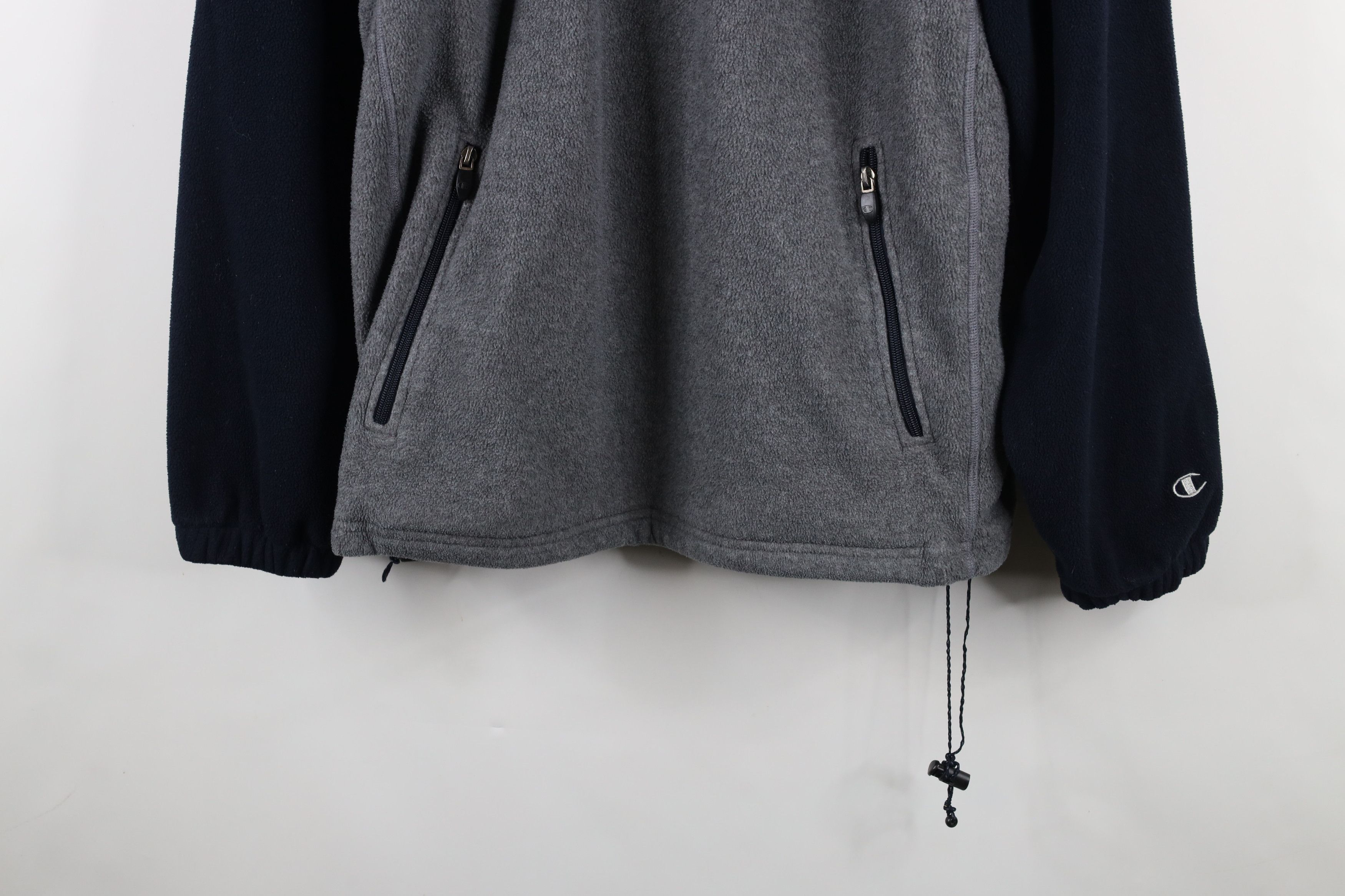 Champion × Vintage Vintage 90s Champion Block Half Zip Fleece Sweater Blue Size US XL / EU 56 / 4 - 4 Thumbnail
