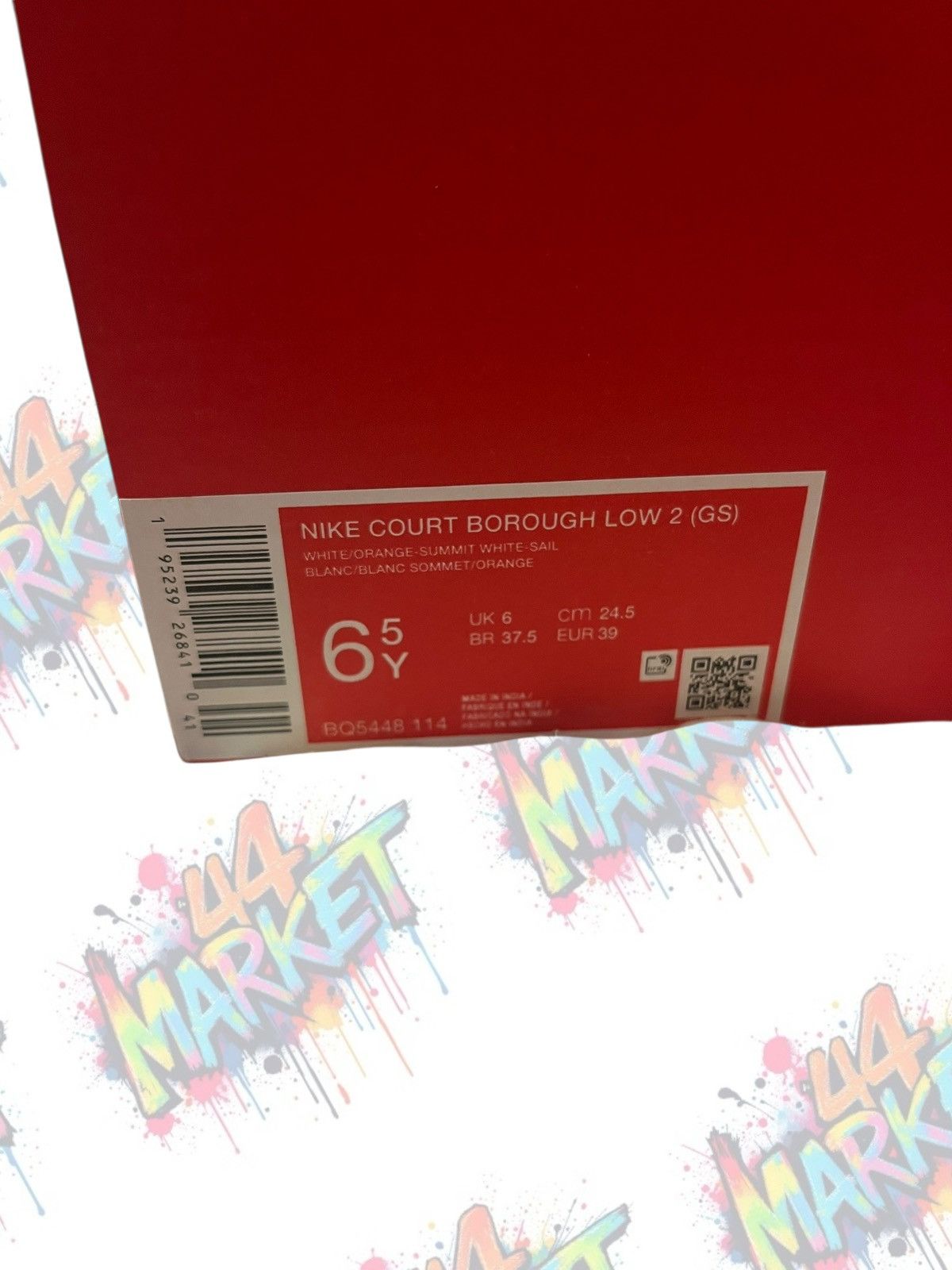 Nike New NIKE COURT BOROUGH LOW 2 (GS) Size US 8 / IT 38 - 9 Thumbnail