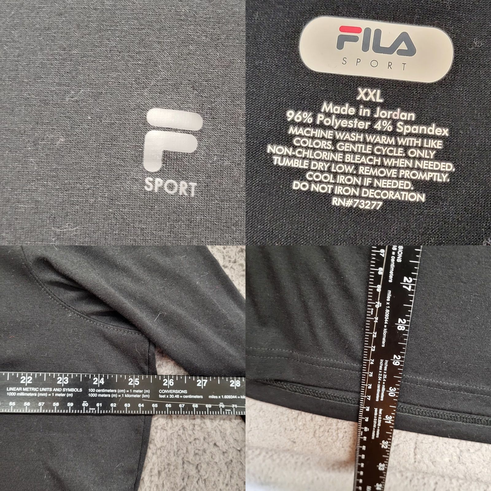 Fila FILA Sport Shirt Men's XXL Black Long Sleeve Crew Neck Pullover Athletic Shirt Mens XX L Black FilA Sport Jacket? Size US XXL / EU 58 / 5 - 8 Thumbnail