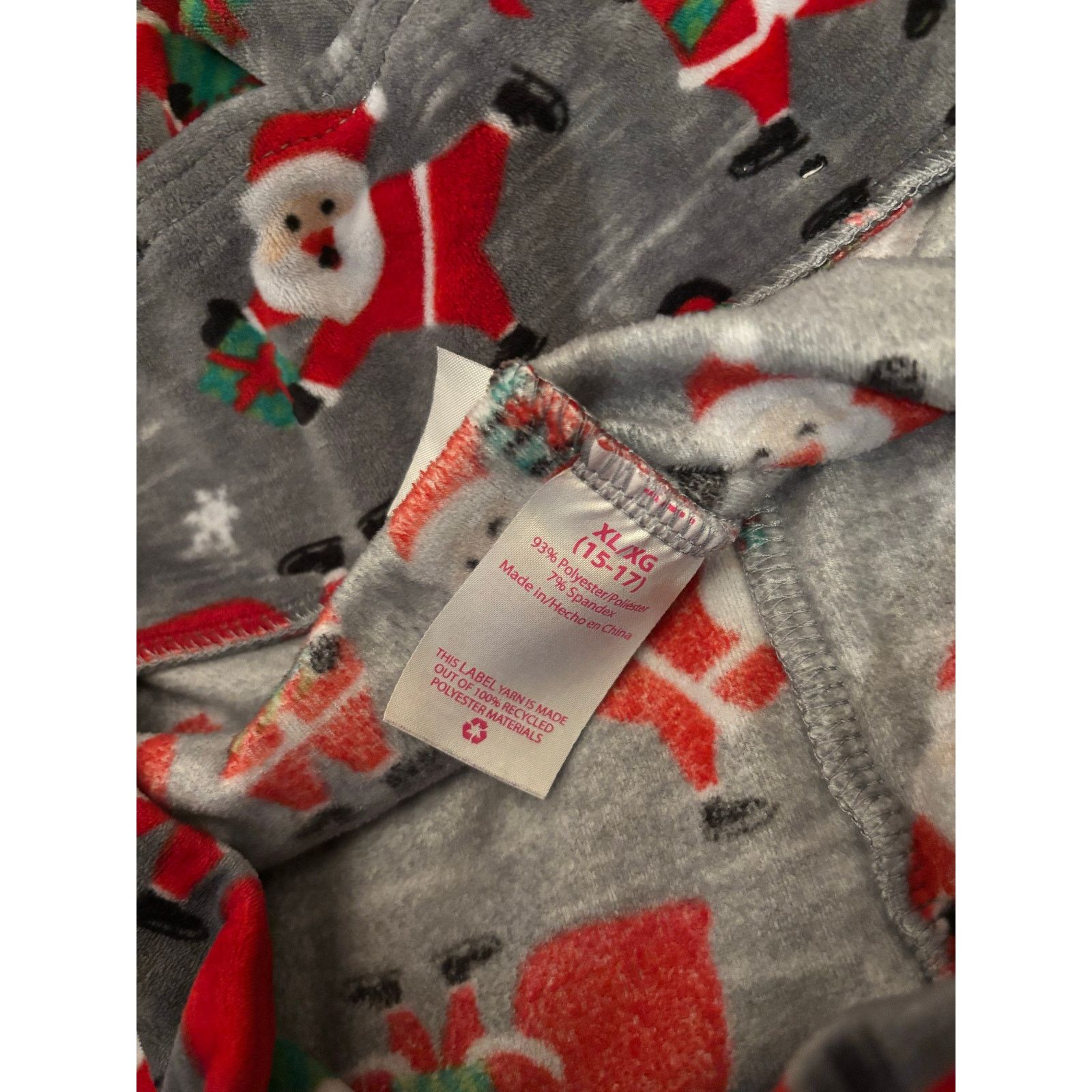 The Unbranded Brand No Boundaries Santa Jammies Leggings Size XL Size 32" / US 10 / IT 46 - 6 Thumbnail