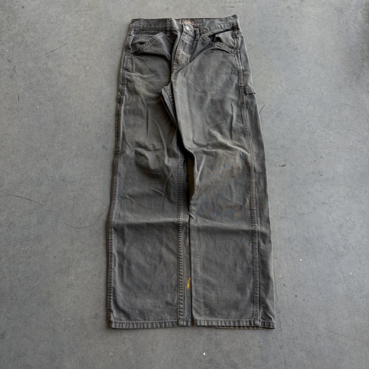 SCHMIDT Vintage Carhartt Style Olive Green Painters Pants 30x32 Size US 30 / EU 46 - 1 Thumbnail